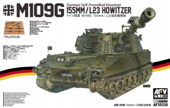 Německá samohybná houfnice M109G 155 mm L23 houfnice 1:35 Afv Club