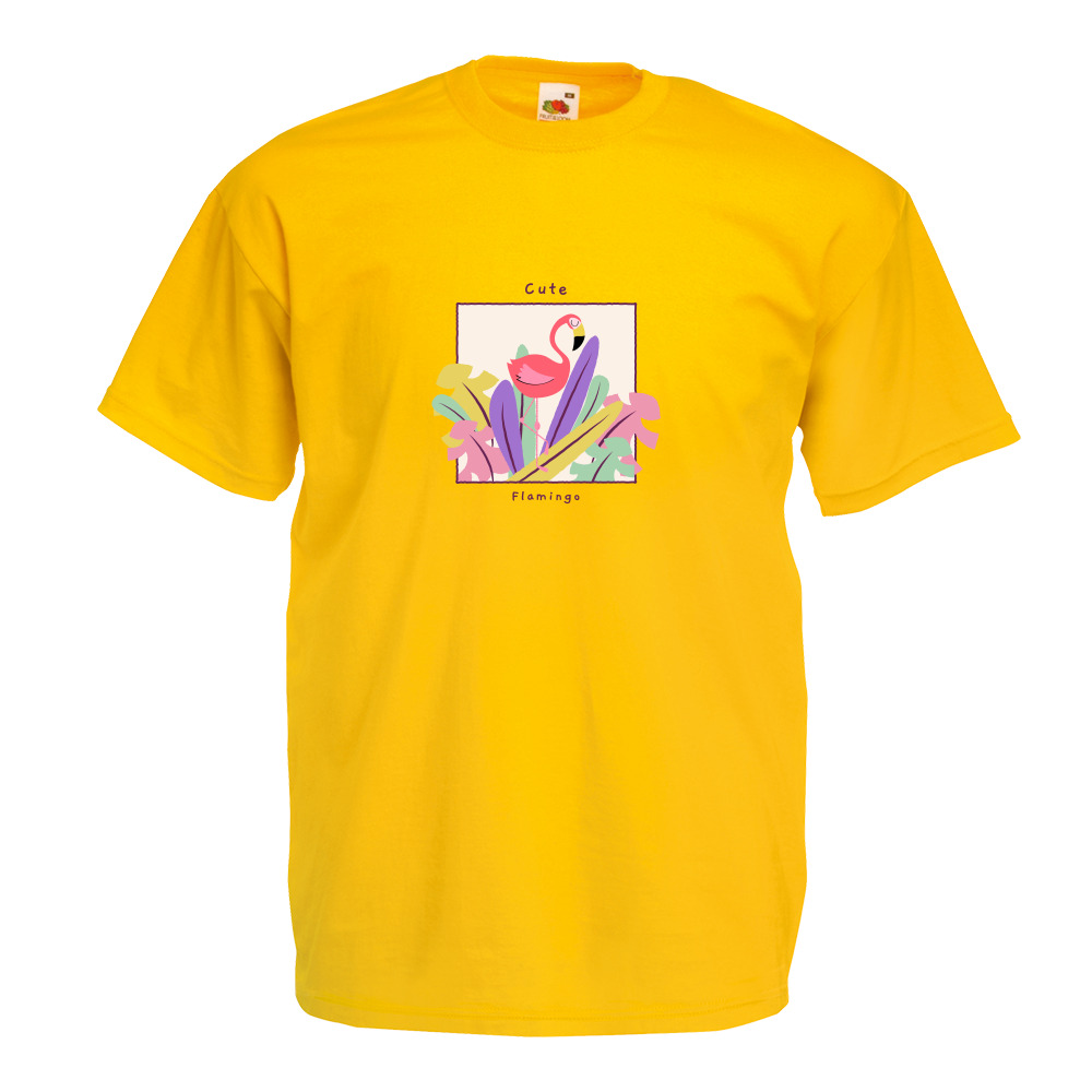 

Koszulka cute flamingo flaming L żółta