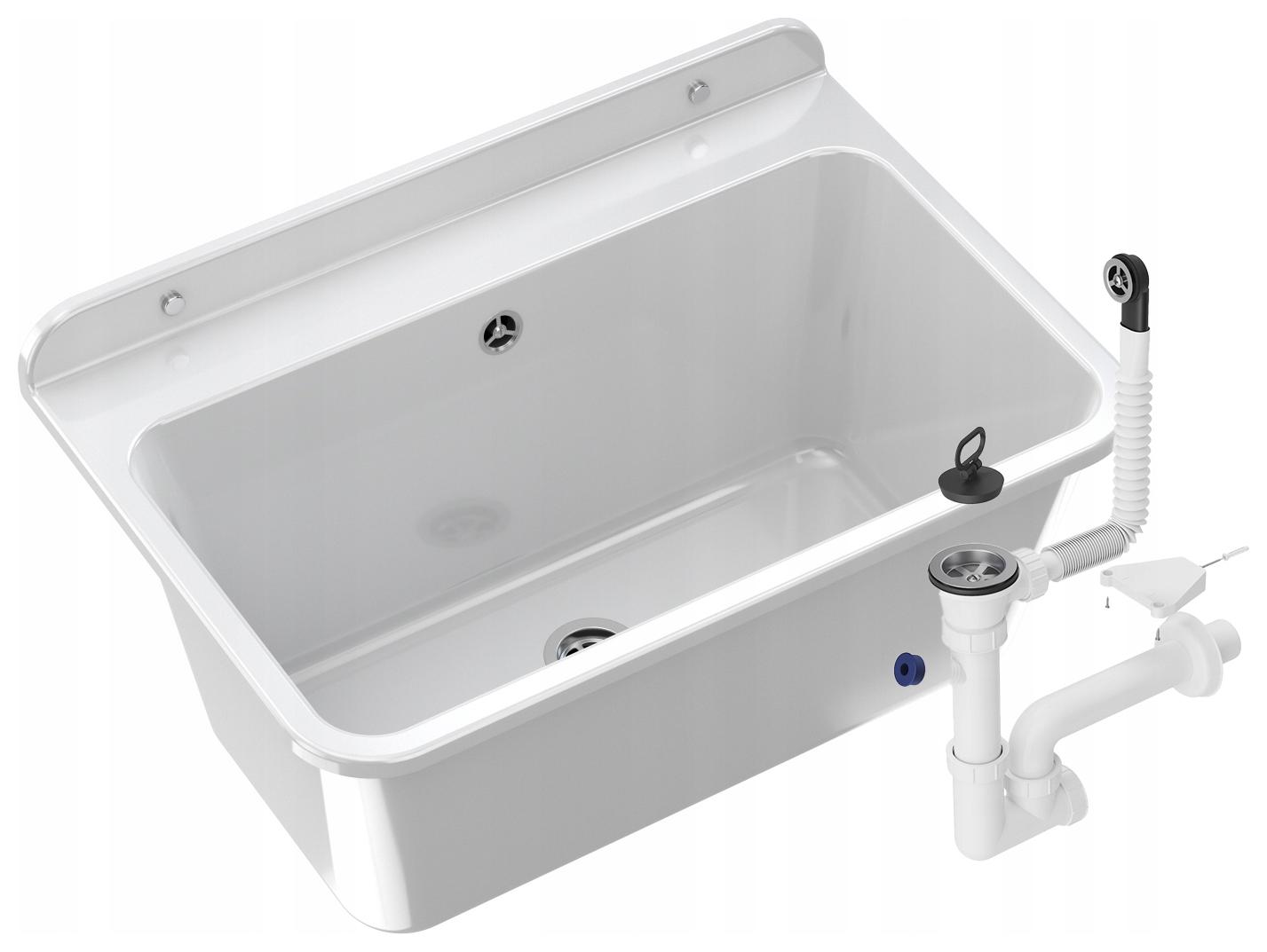 Technický Dřez Velká Komora Pro Prádelnu Garáže A Sklep Bílá Sifon