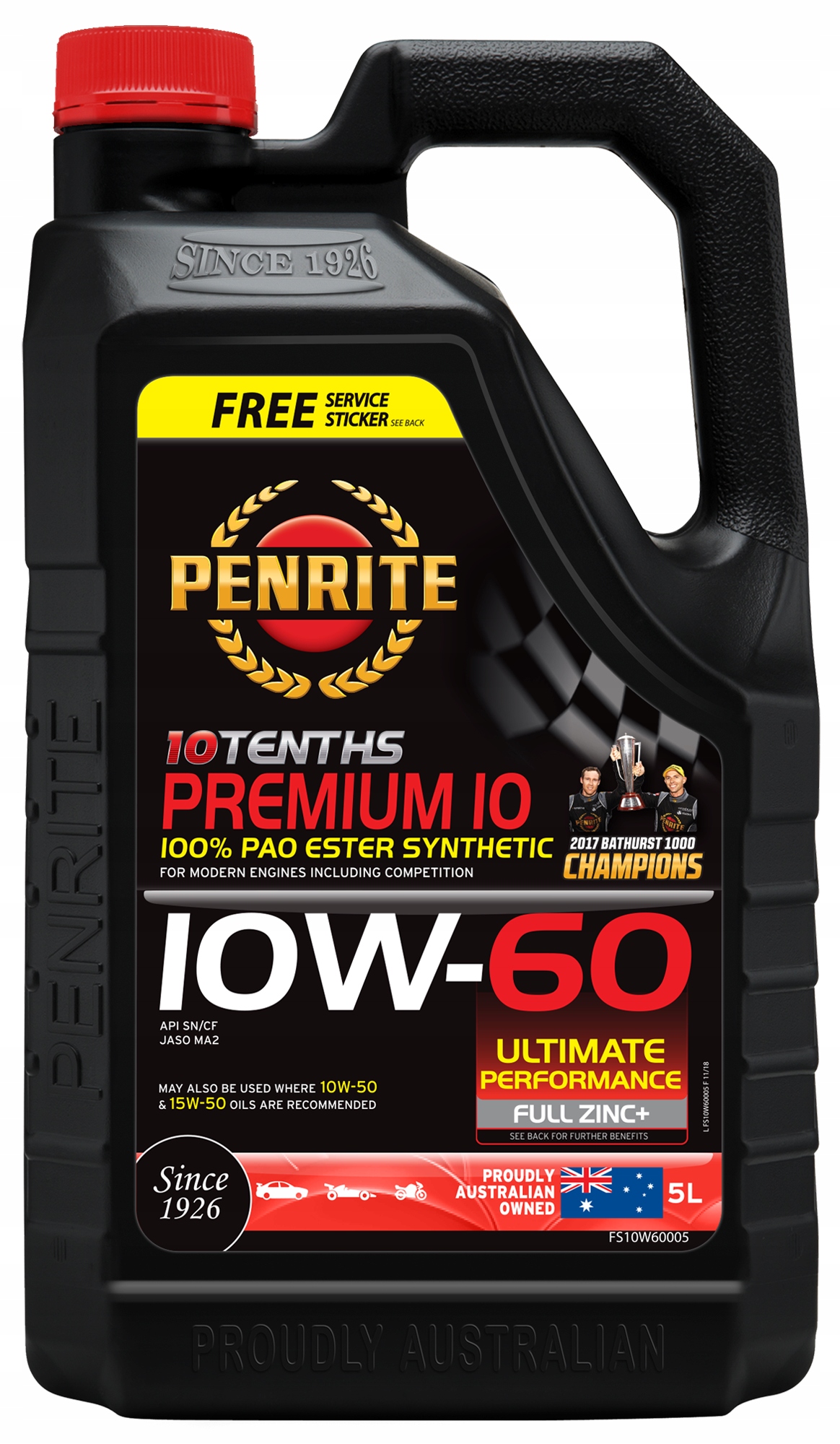 PENRITE 10TENTHS OLEJ SYNTETYCZNY RACING 10W60 5L