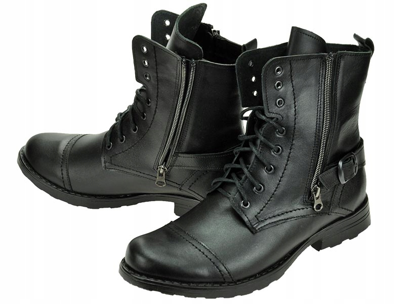 MĘSKIE POLSKIE MILTARNE SZTYBLETY SKÓRA 71 CZ 40 Model Sztyblety