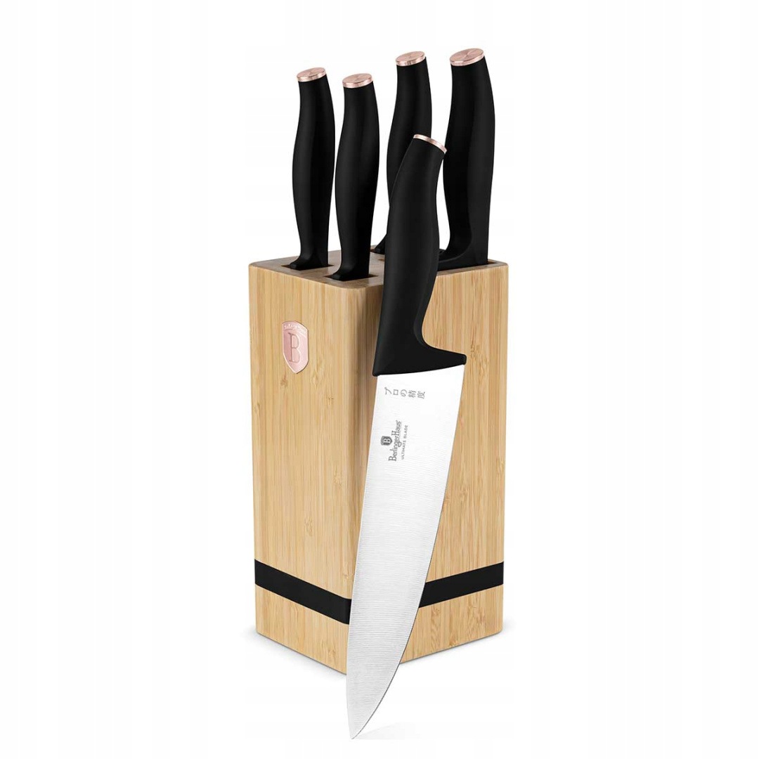 Sada Nožov Berlinger Haus BH-2970 Black Rose V Bambusovom Bloku