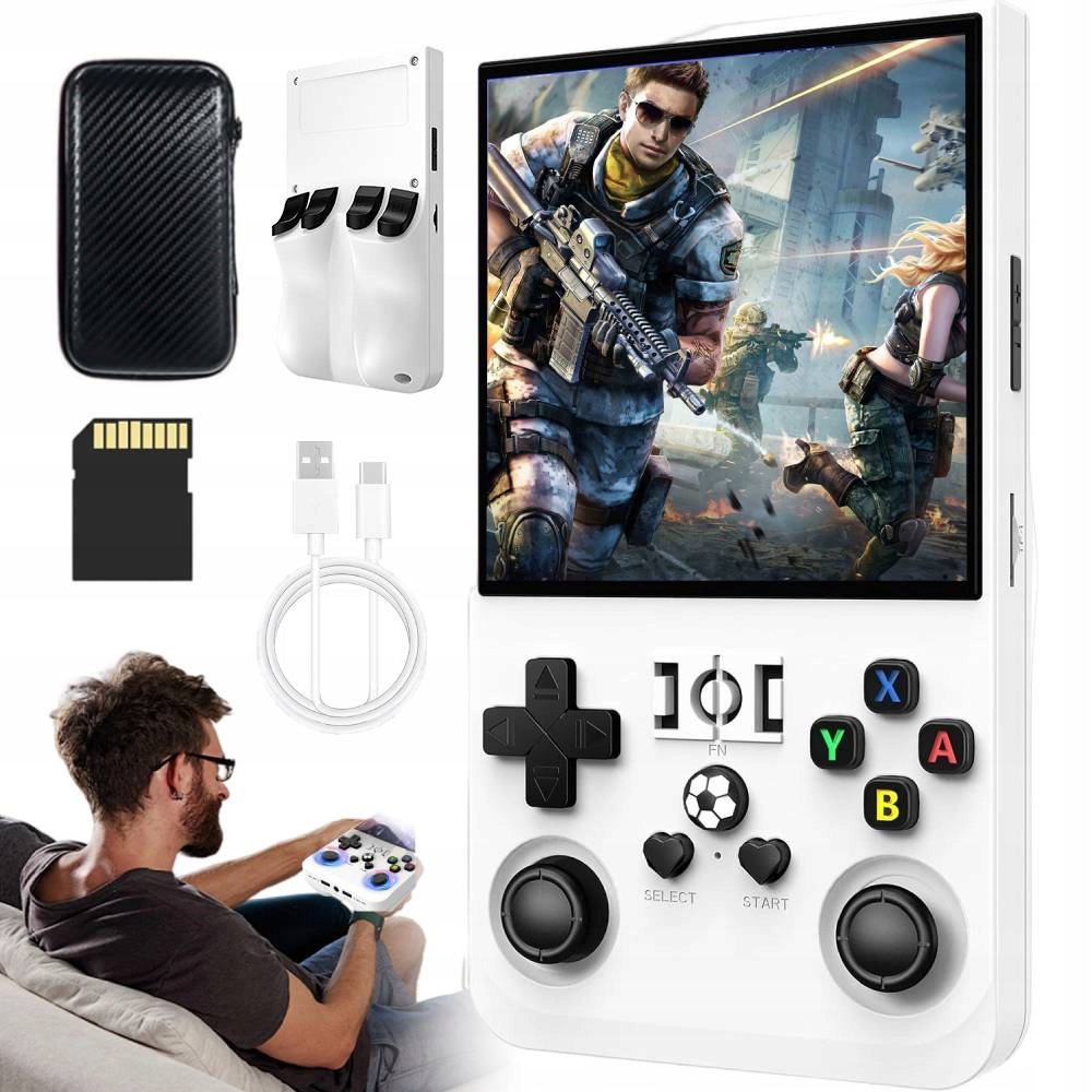 Retro Přenosná Mobilní Herní Konzole R36MAX 64GB 3.5" Ips 18000+HER
