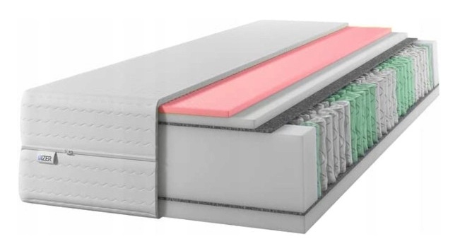 Materac 100x200 kieszeniowy pocketowy Visco Memory Dwustronny