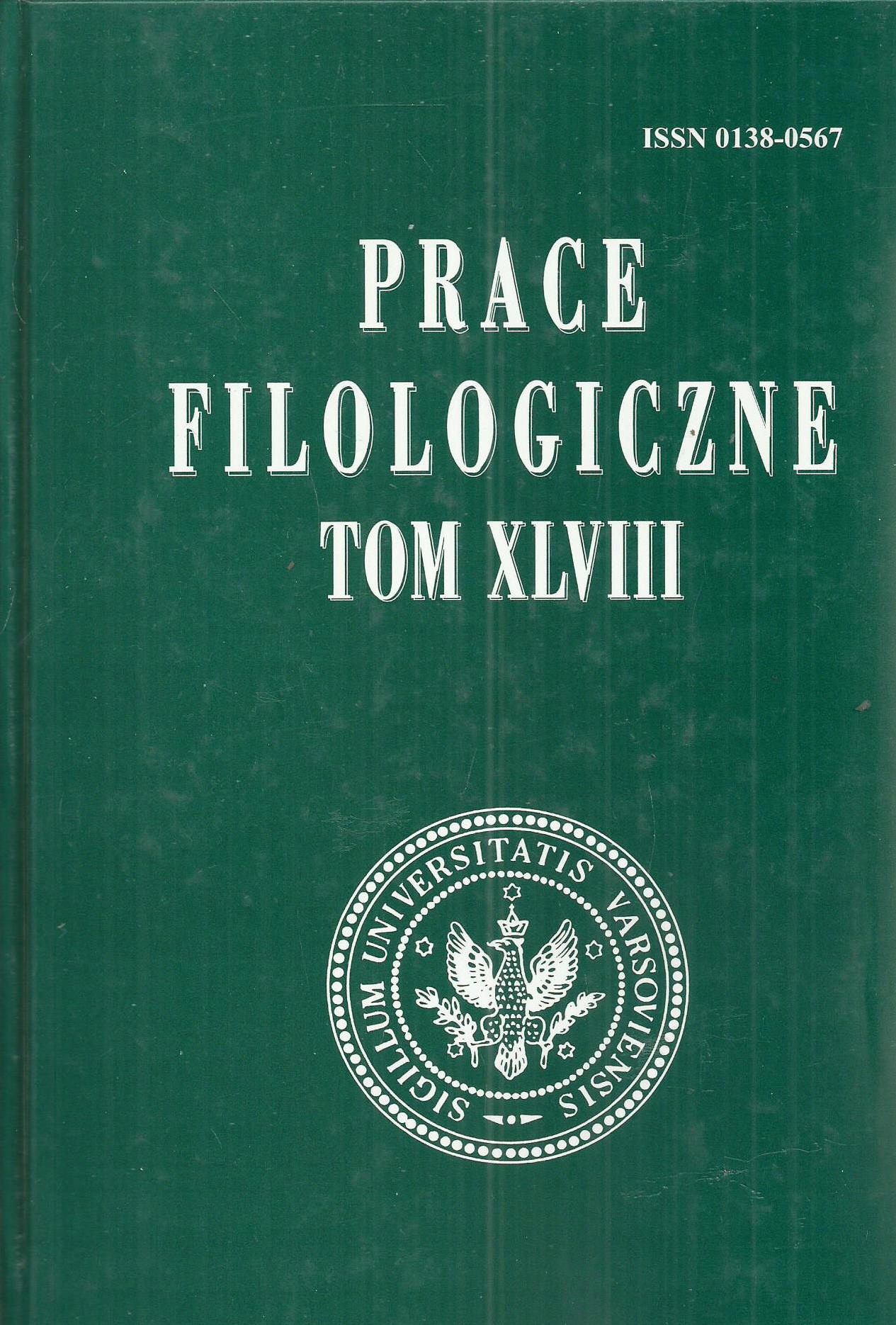 Prace Filologiczne tom XLVIII
