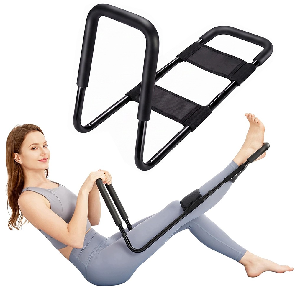 Fitness roztahovač na lýtka, kyčle a Achillovu kyčel, přenosný, barva černá