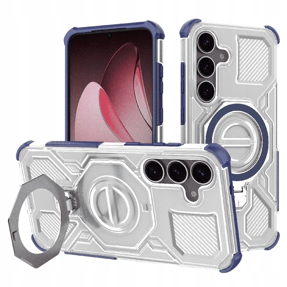 Techsuit Shield Pro Etui do Samsung Galaxy S25 niebieskie przezroczyste