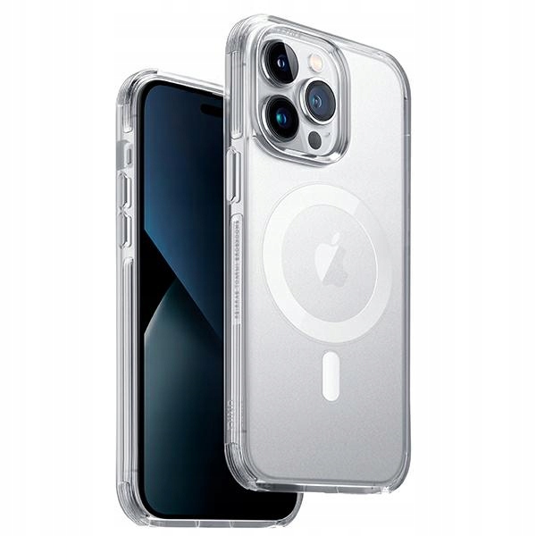 Uniq pouzdro Combat iPhone 14 Pro 6,1" Magclick Charging transparentní/dove