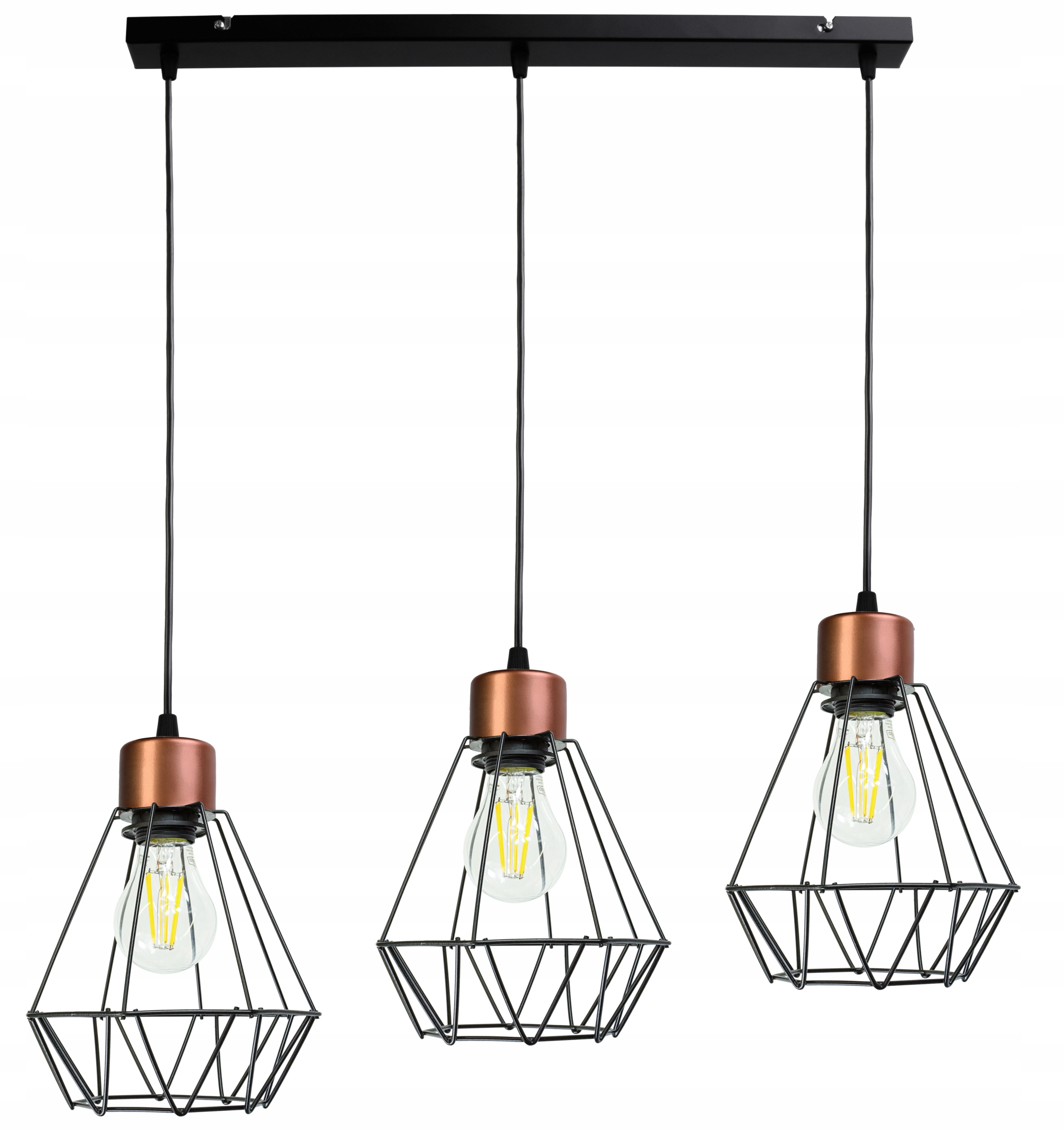 

Lampa Wisząca Sufitowa Belka 3XE27 Diament Duży