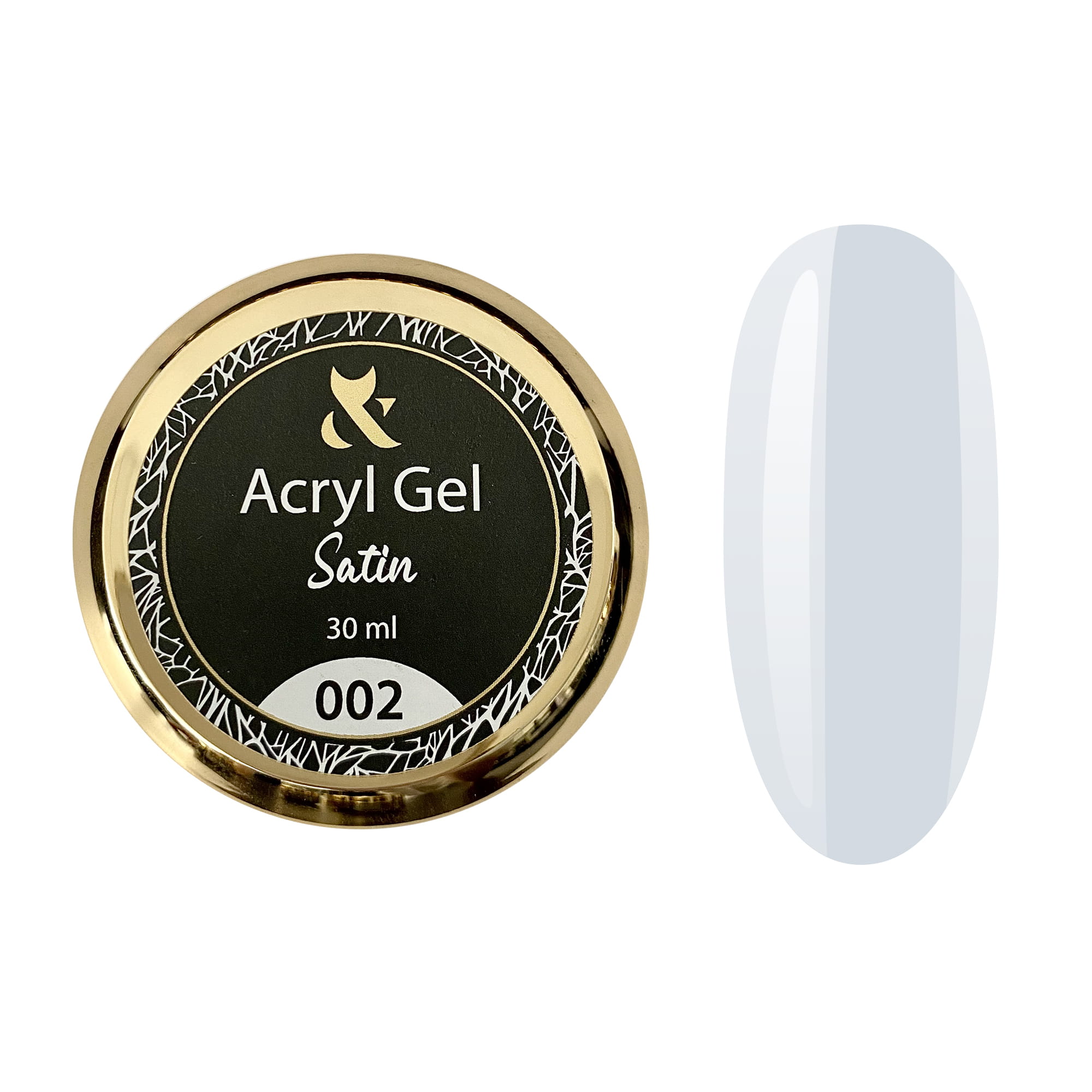 F.o.x Fox Acryl Gel Satin 002 Modrý akrylový gel ve sklenici 30 ml