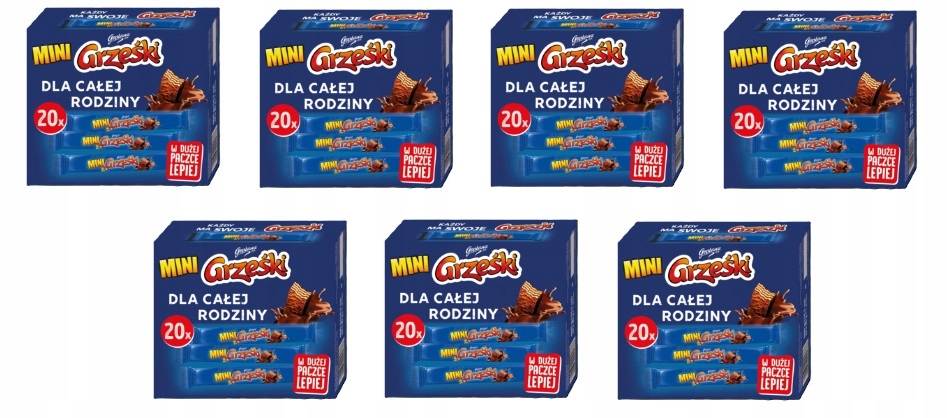 Levně 7 x 400 g Goplana Grześki Mini v čokoládě Karton
