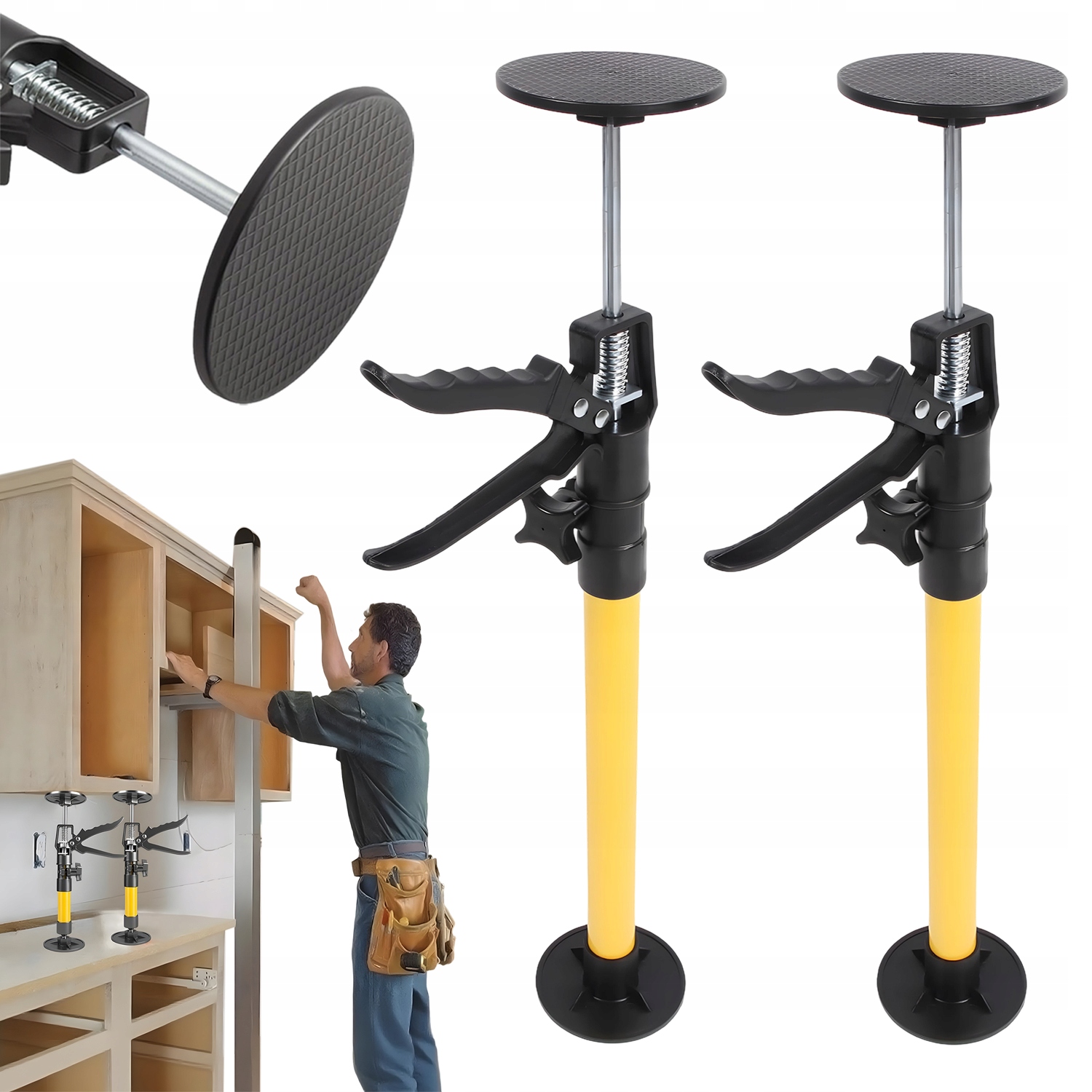 Teleskopické Podpěrné Sloupky 2X Nastavitelná Výška 115-290 CM Vysoká Nosnost