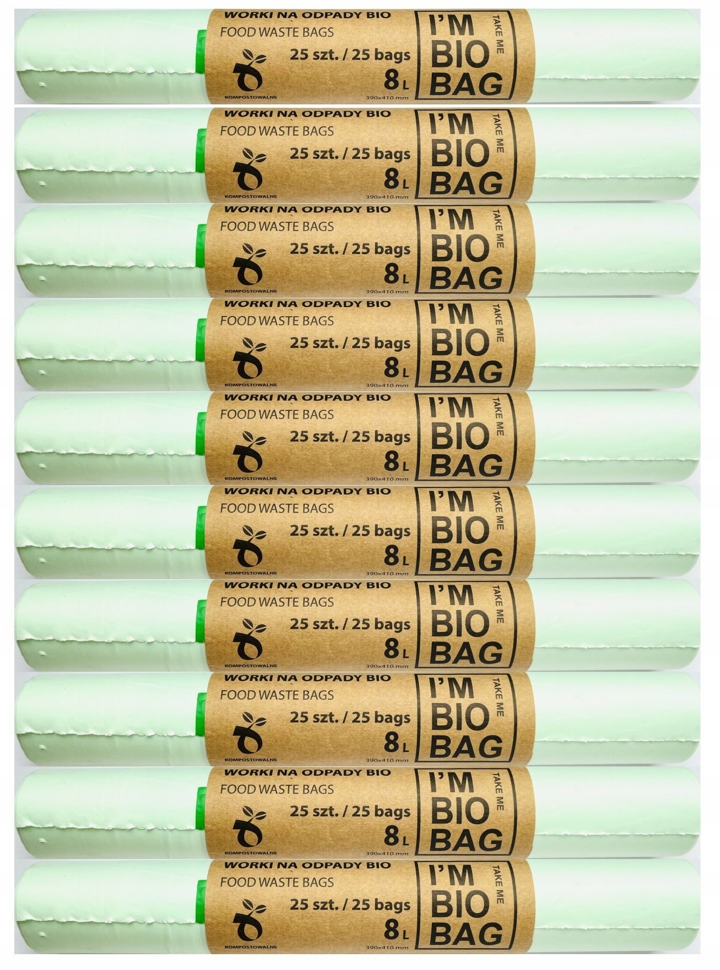 

Worki Biodegradowalne Kompostowalne 8L Bio 250szt