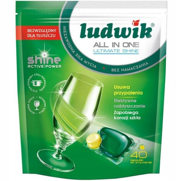 Kapsułki zmywarek LUDWIK ALL IN ONE LEMON 40 szt