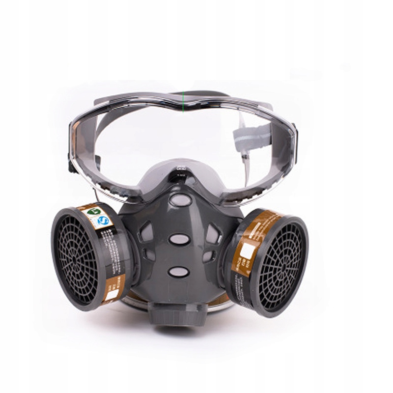 ЗАЩИТА ПРОТИВОГАЗ ХИМИЧЕСКАЯ МАСКА + ФИЛЬТРЫ + ОЧКИ
