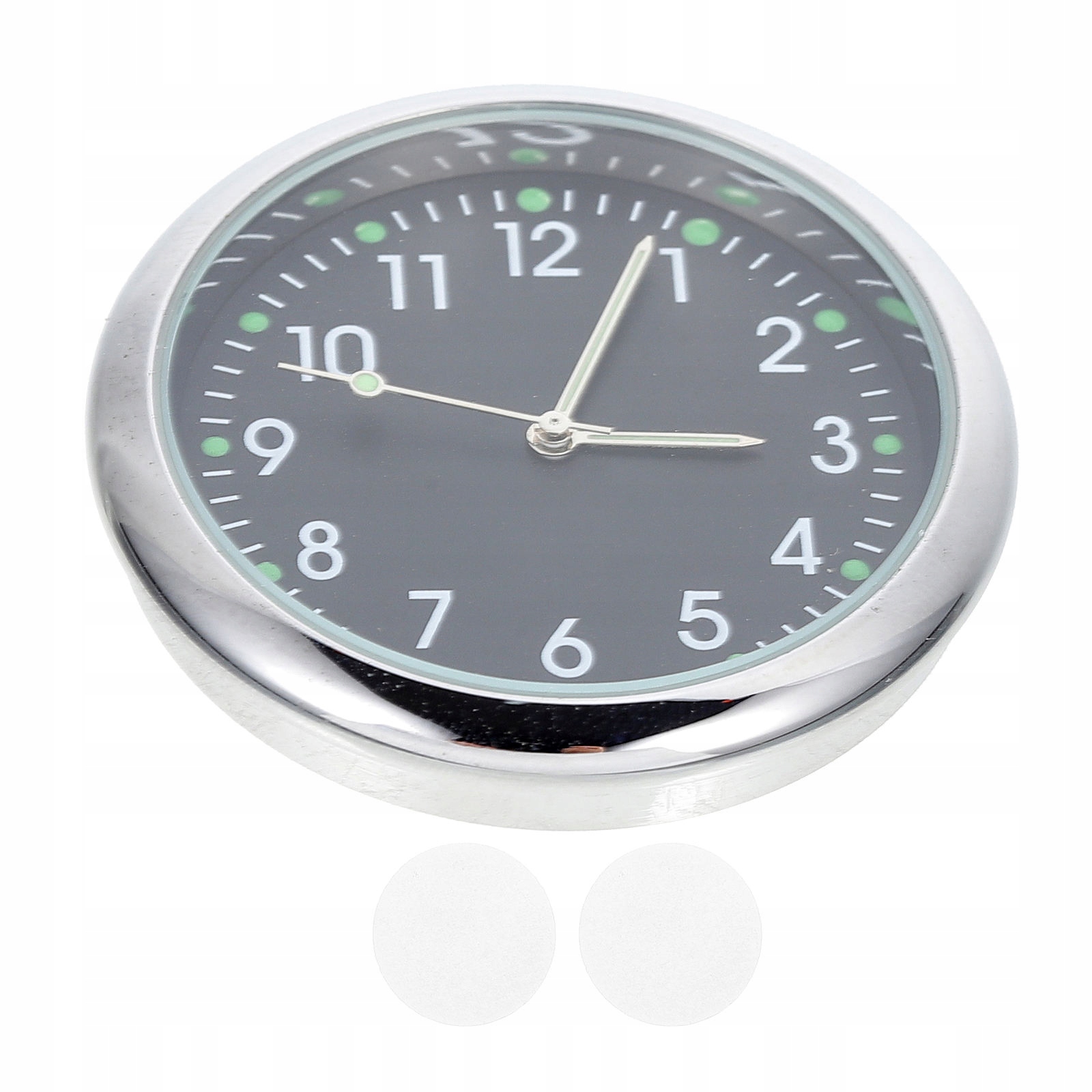 CZARNY CYFROWY ZEGAREK SAMOCHODOWY DO PRZYKLEJENIA METALOWEGO