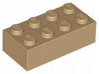 

Lego 3001 Klocek 2x4 piaskowy ciemny Nowy (2g)