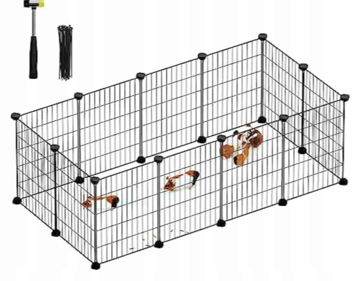 Songmics Krytá Kotec/klec Pro Hlodavce, Vnitřní, Černá