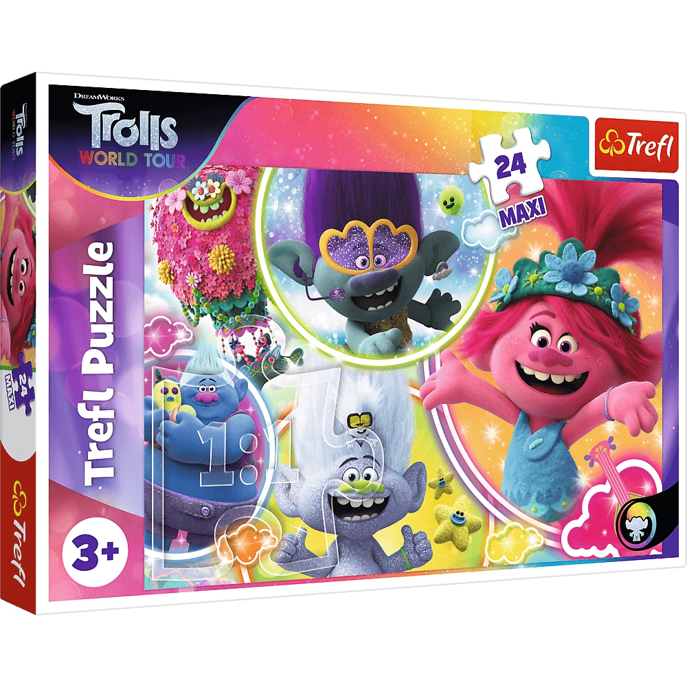 TROLLE Puzzle dla 3 latka ŻYWE KOLORY MAXI 24!!! 12888929795 Allegro.pl