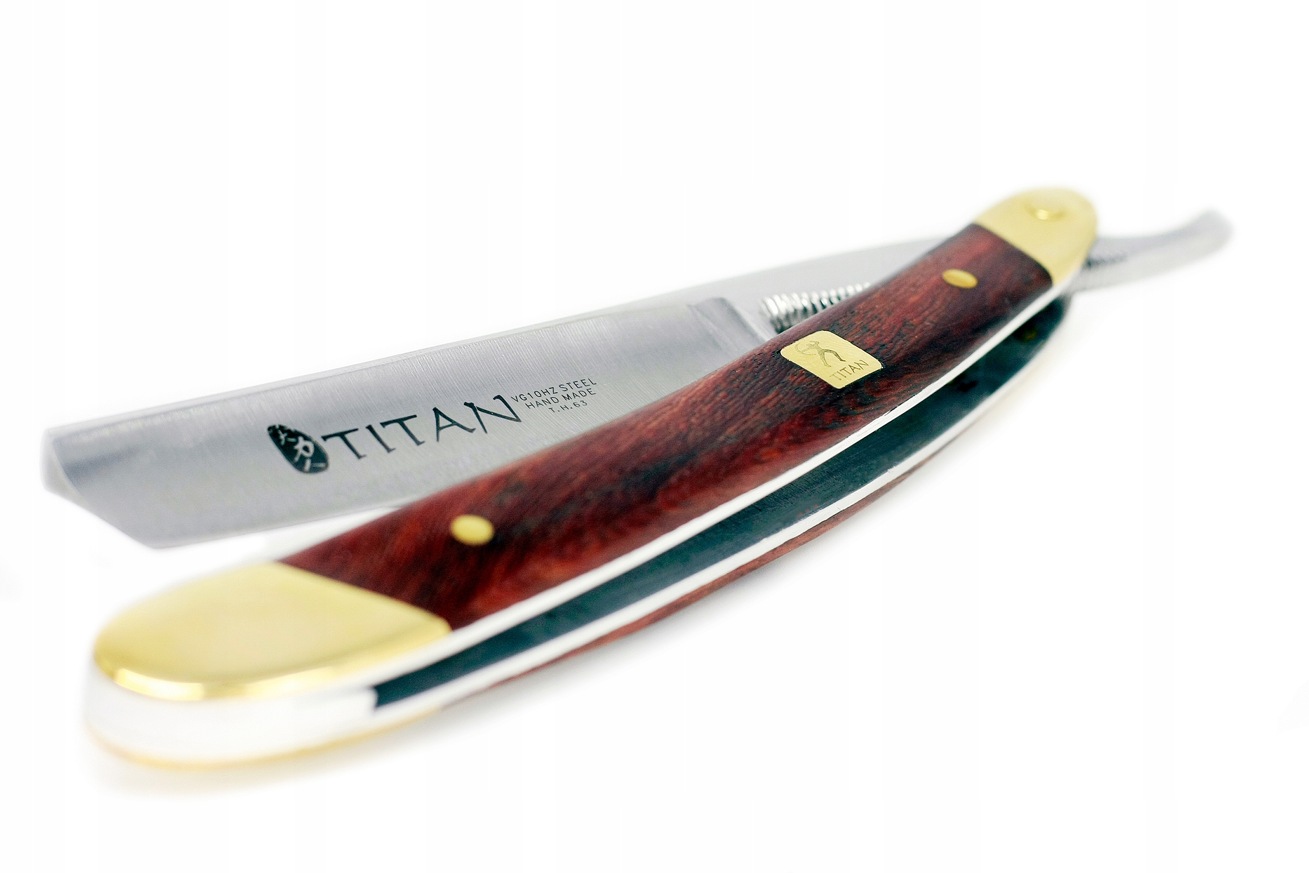 Klasická holicí břitva Titan, sada pásů Pouzdro