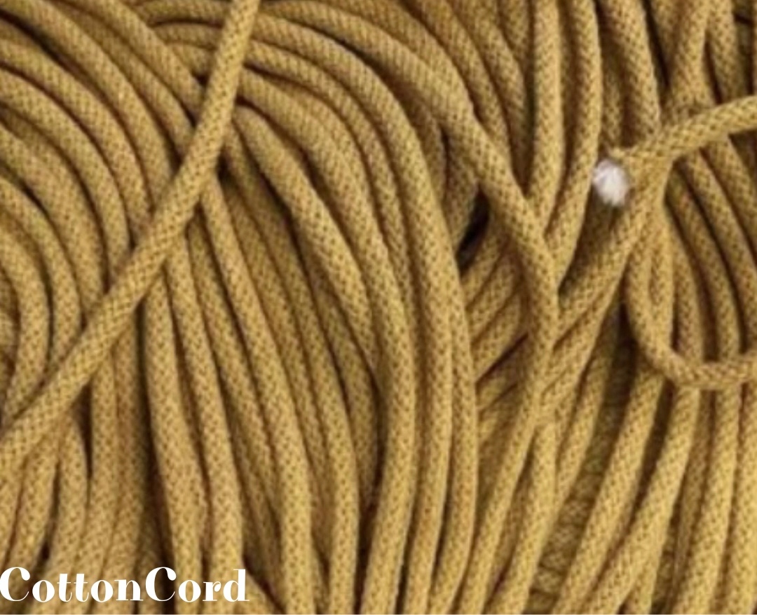 1000 metrů Pletená šňůra sypaná 5 mm Hořčicová