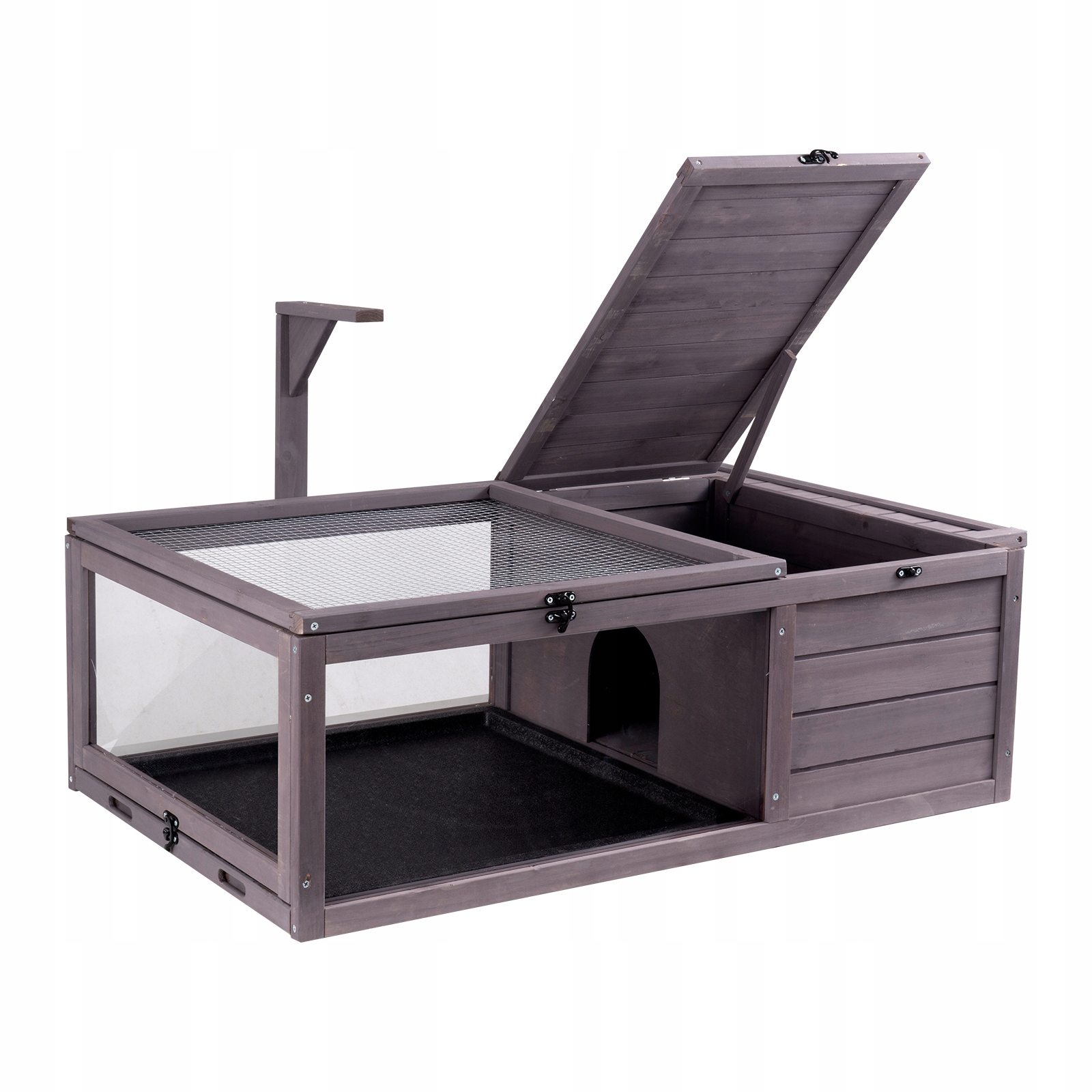 Levně Terárium pro želvy 96,5x61x33 cm ze dřeva s Průhledný horním krytem