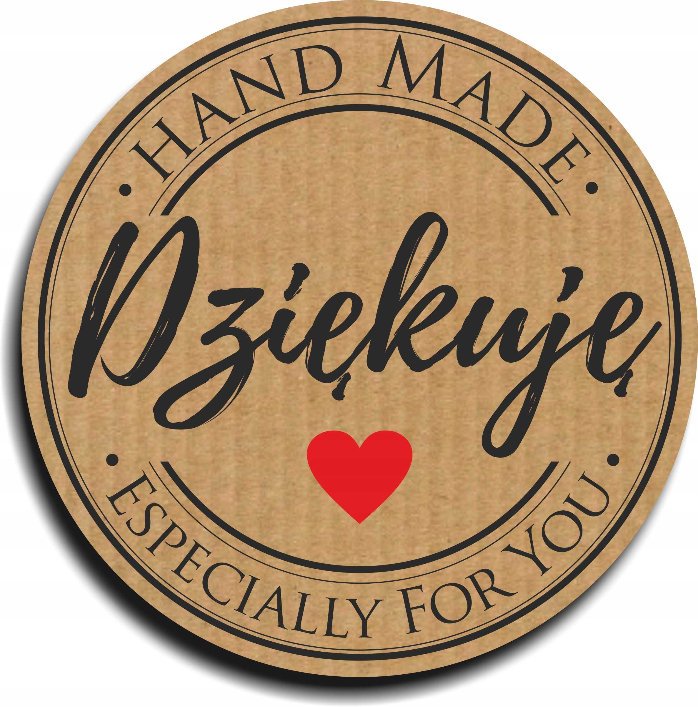 

Naklejki Hand Made Dziękuję 45mm 100szt