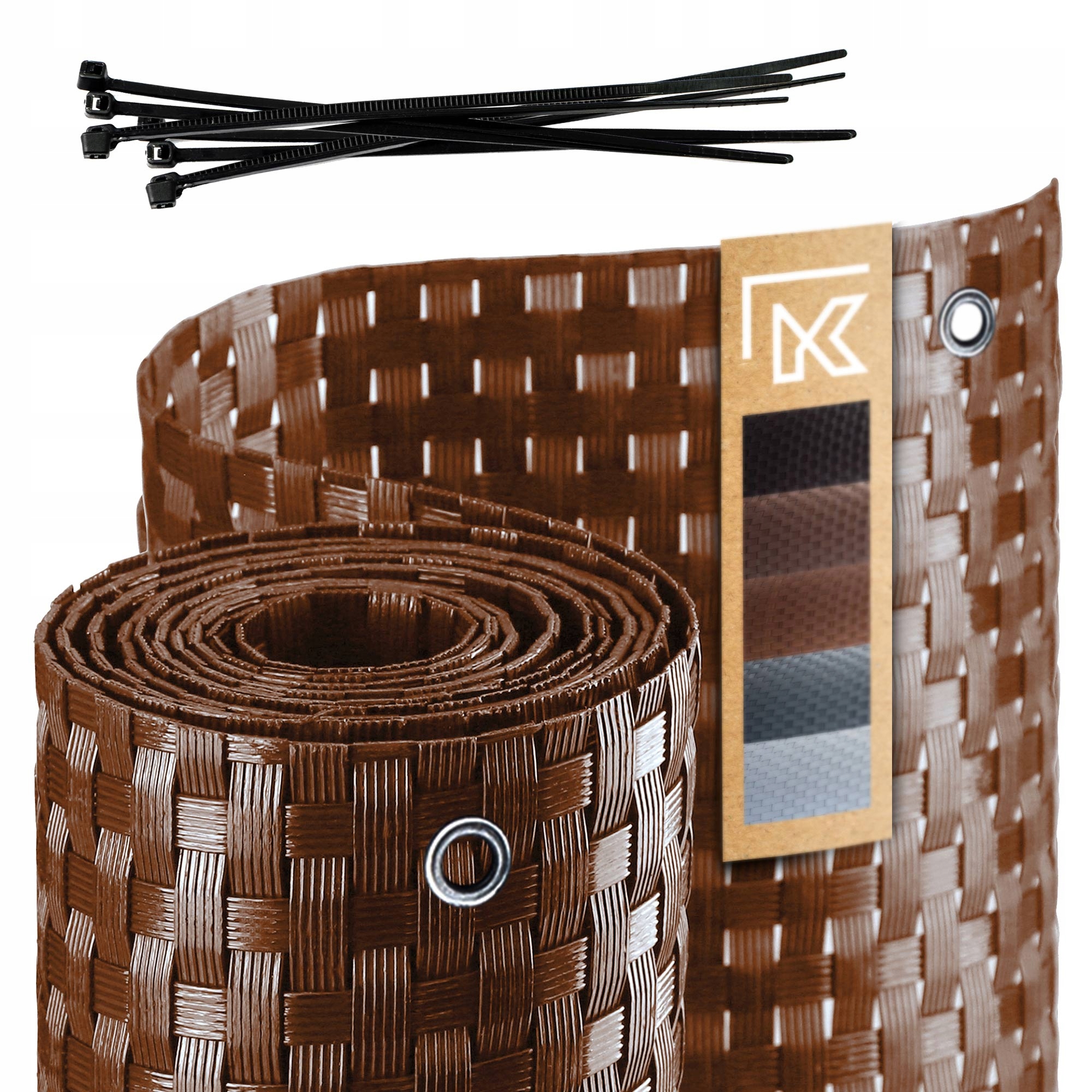 Balkonová Krytka Technorattan 1x4 m Hnědá Podložka Na Balkon Terasa Premium