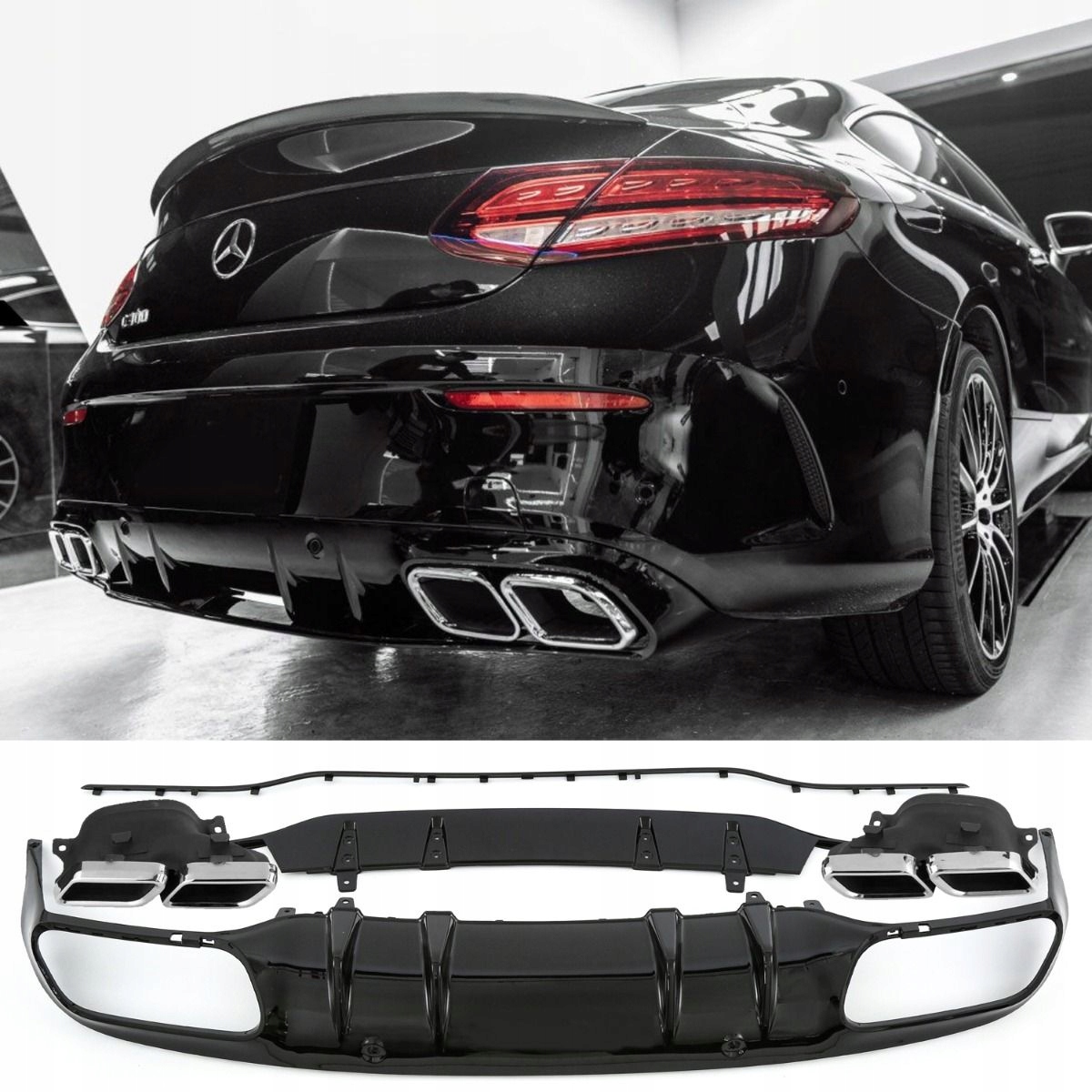 DYFUZOR TYŁ (Chrom) C63 AMG MERCEDES A205 C205