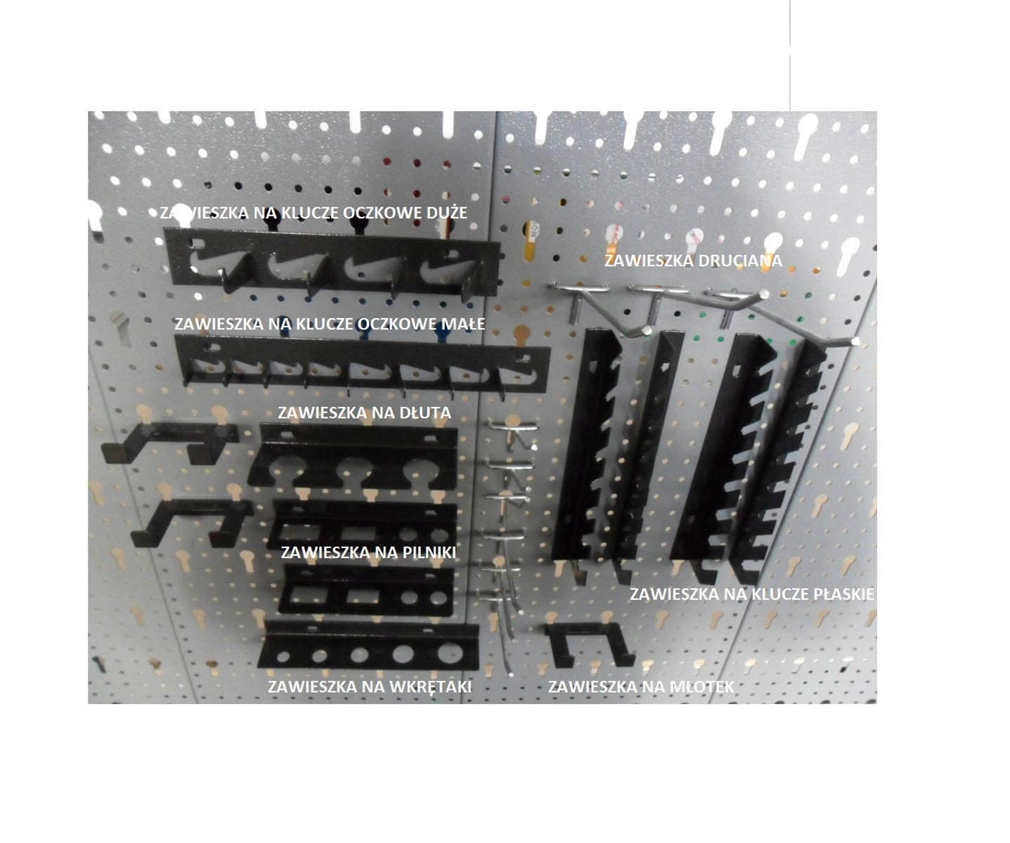 Tablica metalowa warsztat narzędziowa ZAWIESZKI ścianka - kolory - warianty EAN (GTIN) 5904966035265