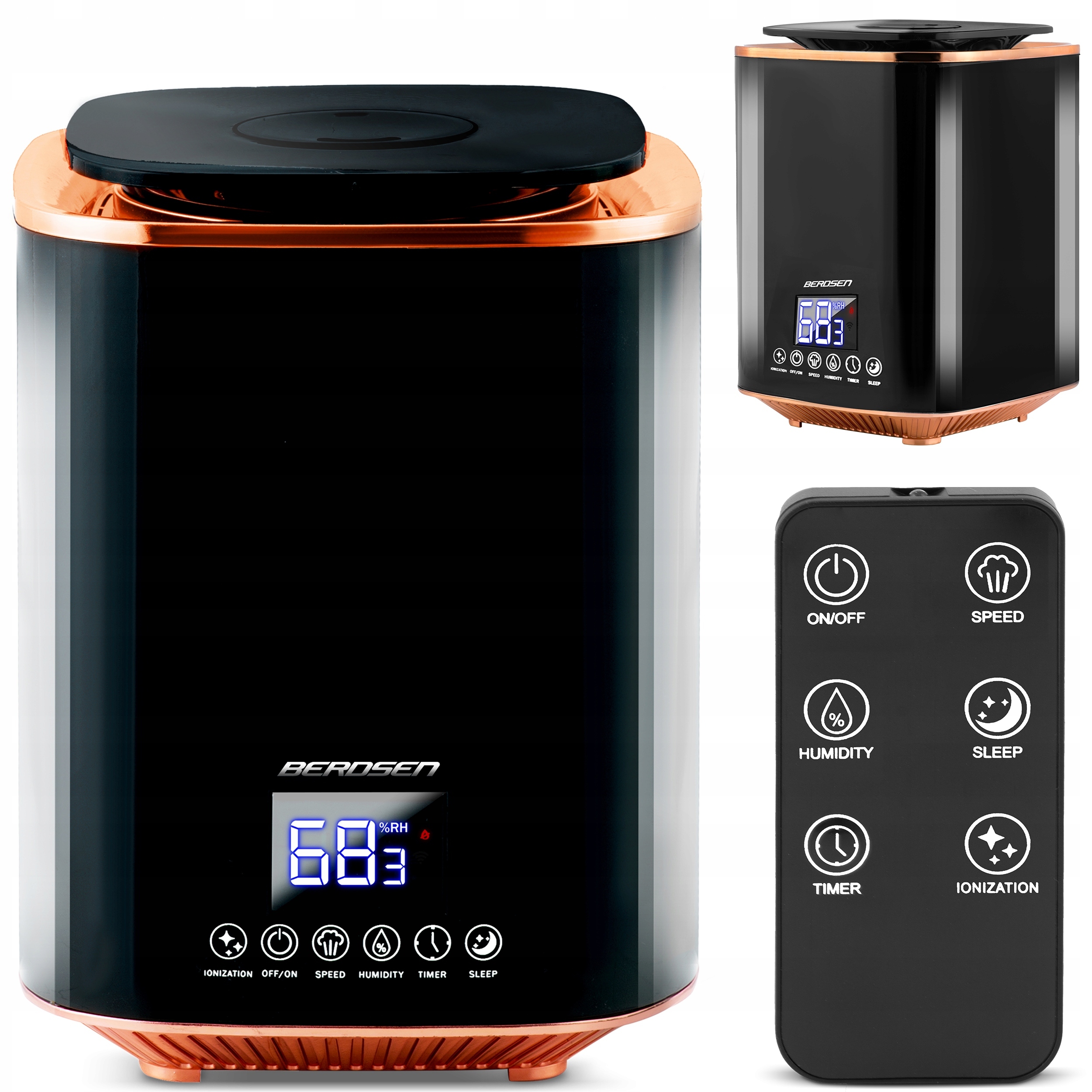 Berdsen BD-502 Zvlhčovač vzduchu 250 ml/h, objem nádrže 2,6 l, černý