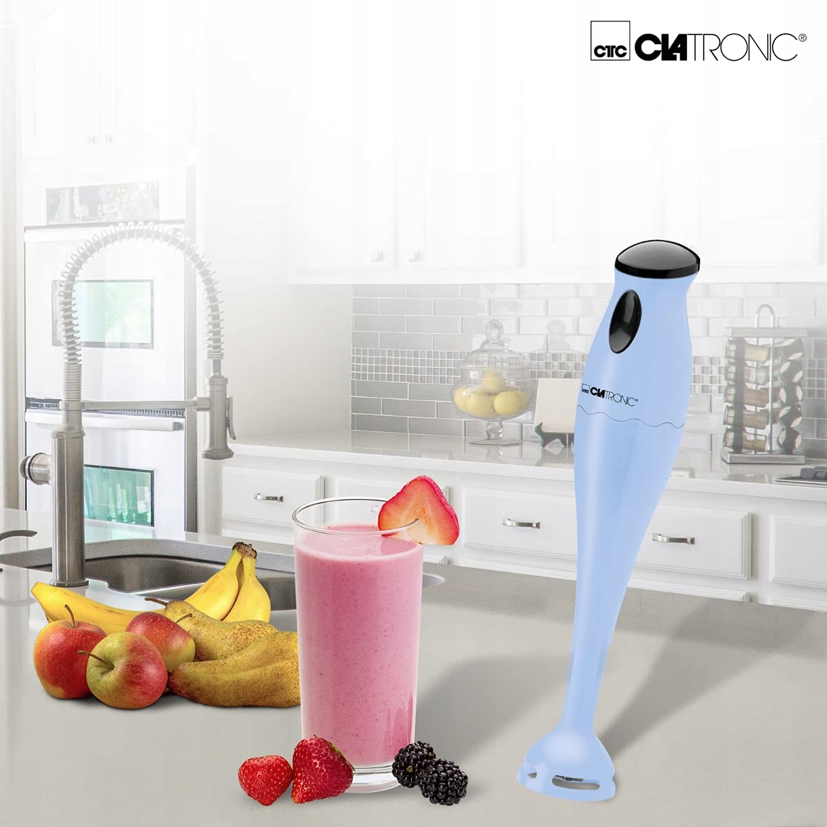 CLATRONIC Blender Ręczny SM 3577 Do Smoothie Zup Puree 180W Niebieski — miniatura 4