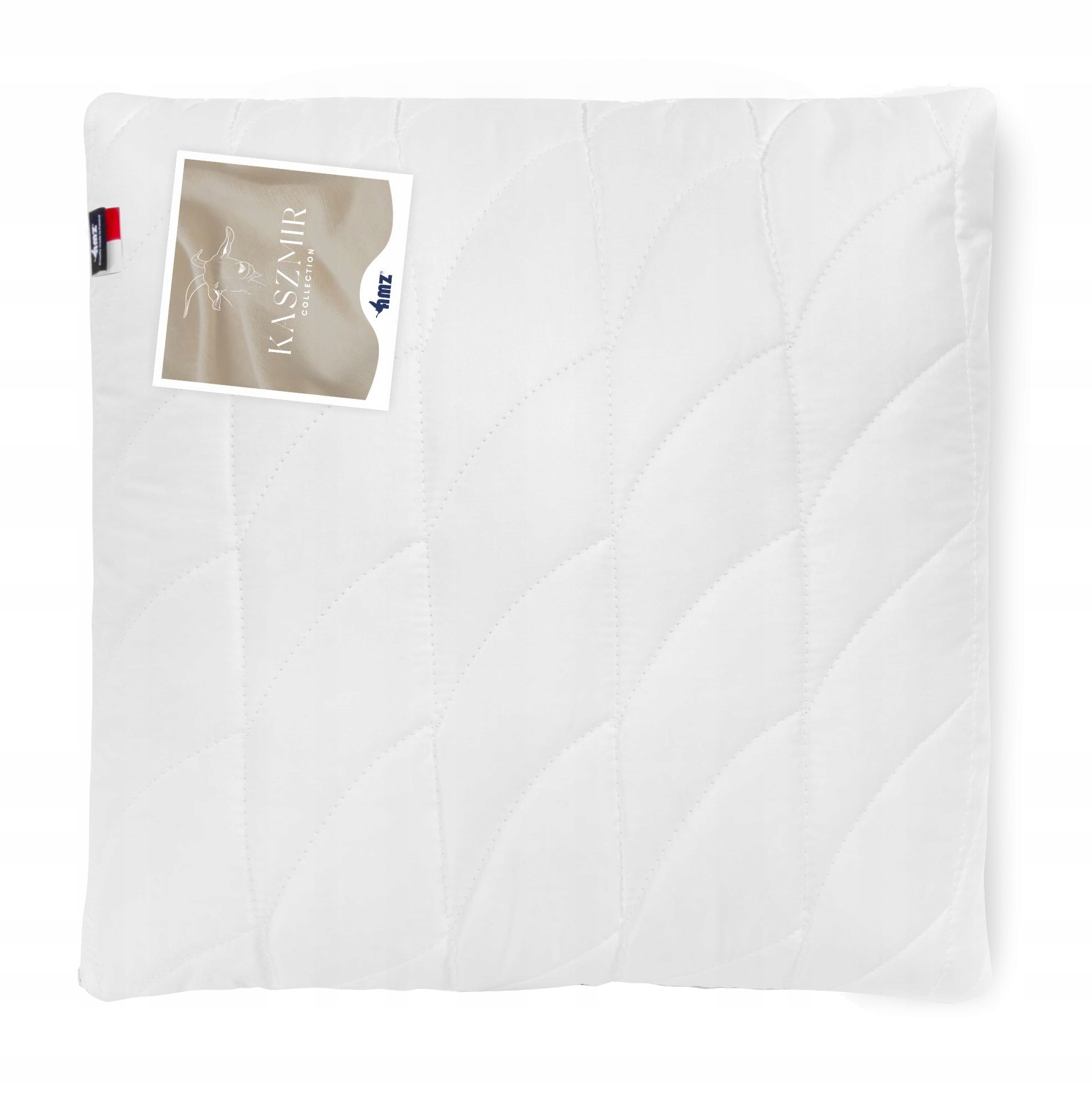 Vlnený vankúš Kaszmir Gold Amz prešívaný, prírodný, hypoalergénny, 40x60