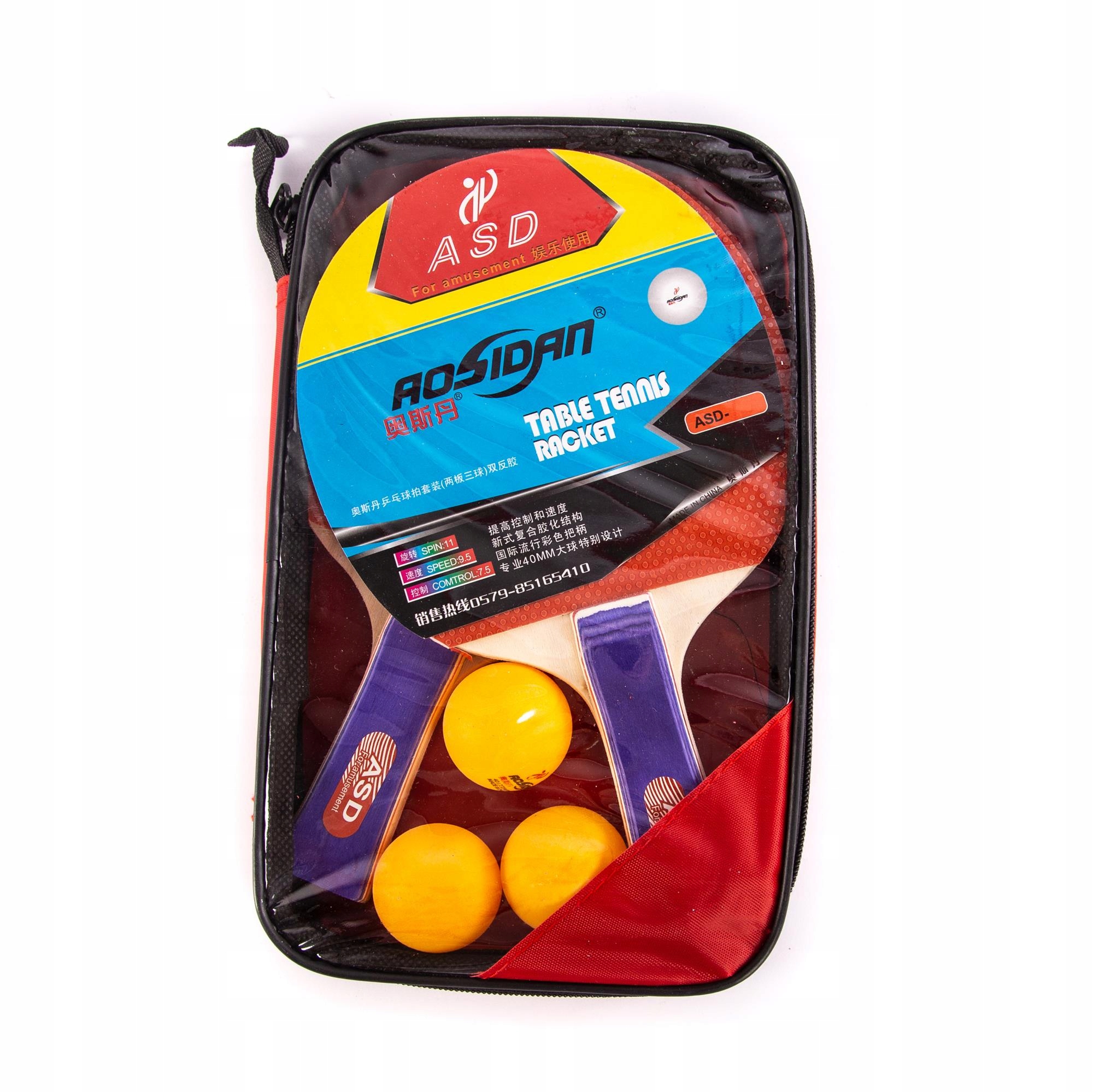 ZESTAW PING PONG PALETKI POKROWIEC 2 RAKIETKI + 3 PIŁECZKI Marka Midex