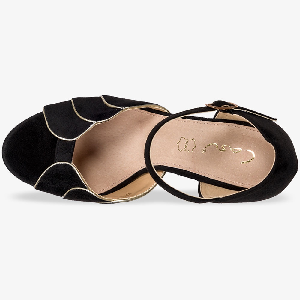 SANDAŁY DAMSKIE BUTY NA STABILNYM OBCASIE SŁUPKU ZAKRYTA PIĘTA MODNE r 36 Marka Casu