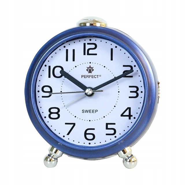 Budzik kwarcowy PERFECT 08902 ZEGAR ALARM DRZEMKA płynący mechanizm