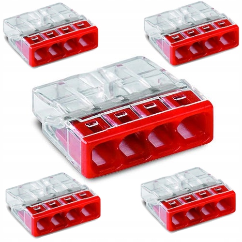 

Wago Szybkozłączka 4-TOROWA Złączka 4x2,5mm² 5 Szt