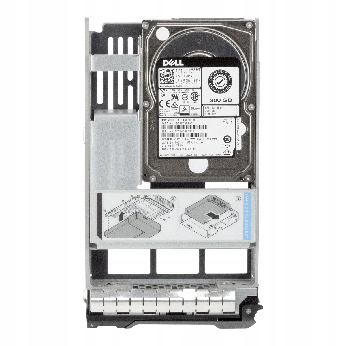 Dell 03NKW7 300GB 128MB 10K SAS-3 3.5'' AL14SEB030N