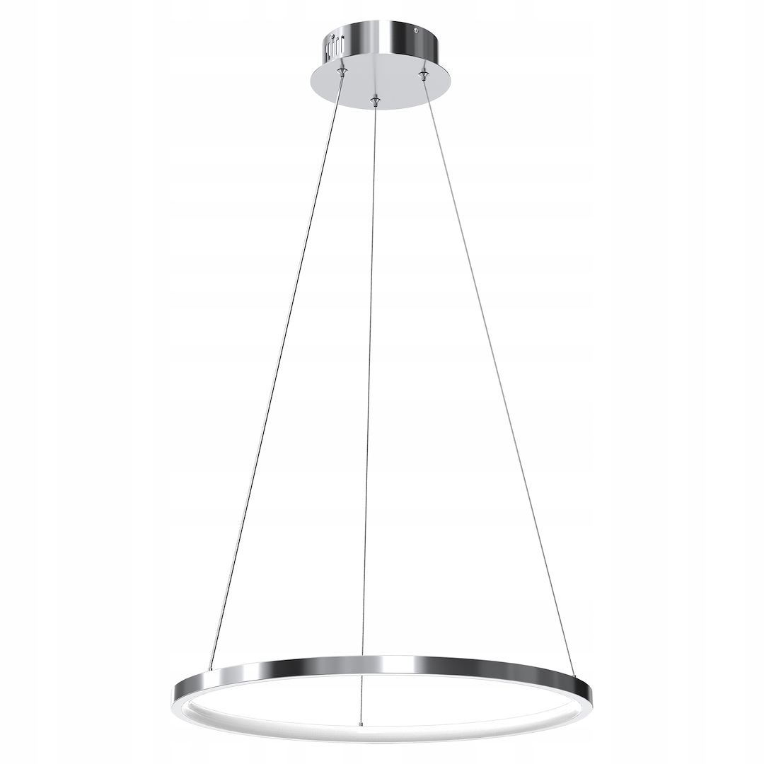 Moderná závesná lampa Milagro Hoop Chrom 27W Led Neutrálna 4000K IP20