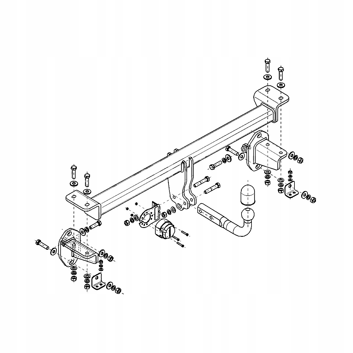 Hak holowniczy Mercedes GLC C253 SUV od 16 MODUŁ WIĄZKA 13 PIN GRATIS Nowy Producent Steinhof