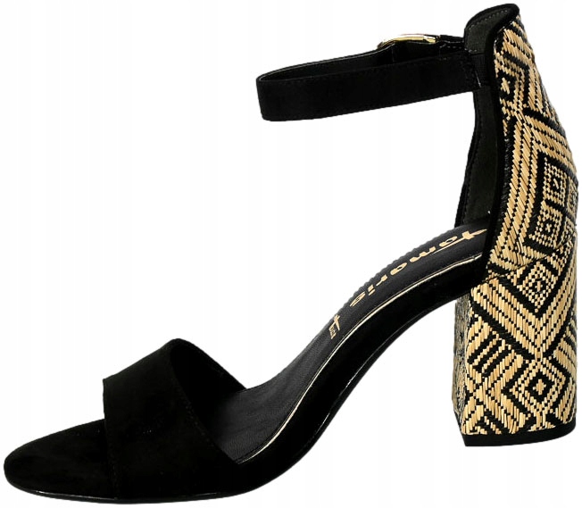 Tamaris Dámské Sandály Na Podpatku Černé 40 Ž7F