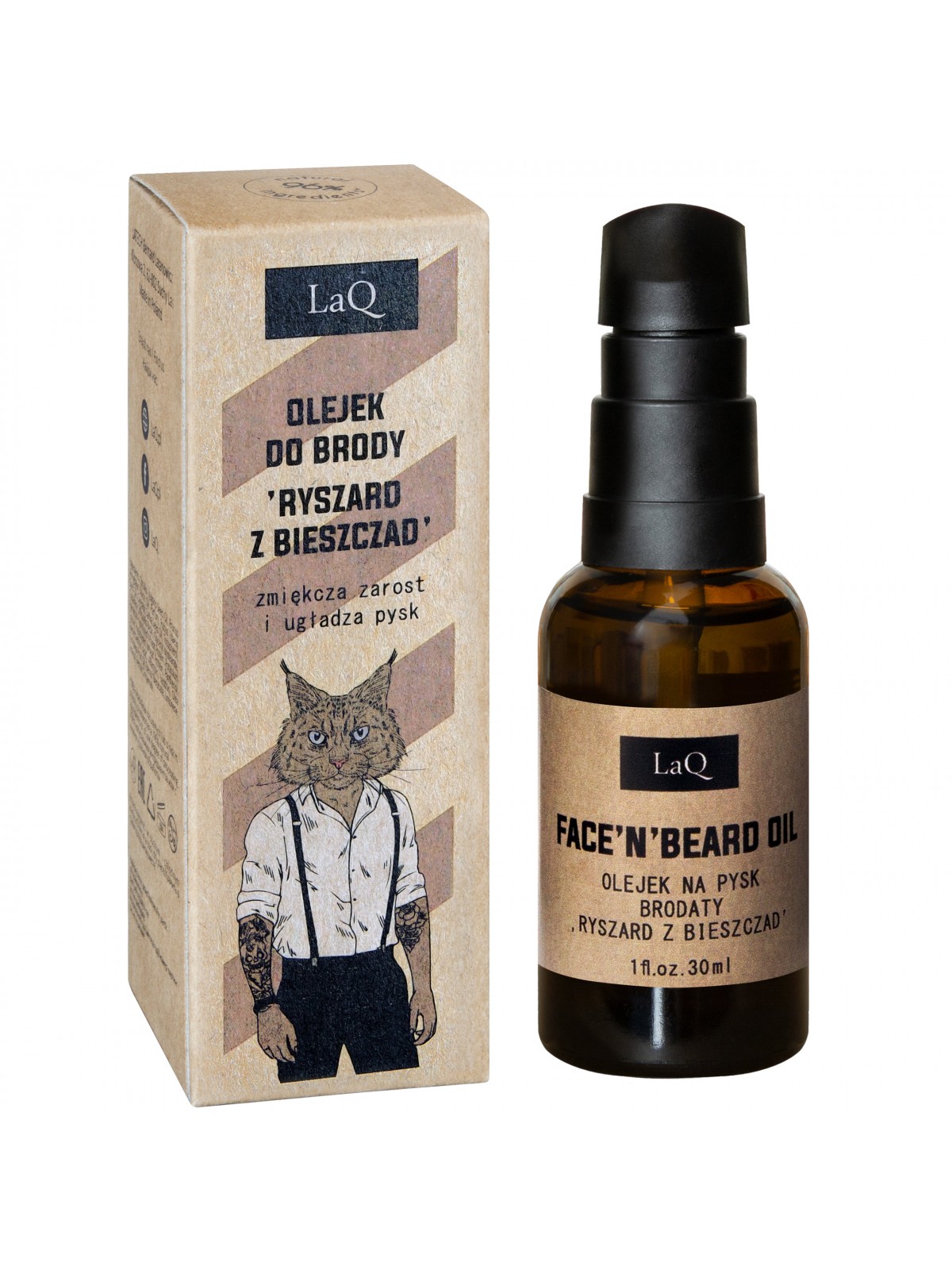 LAQ RYSZARD ZESTAW PEELING 200ml + OLEJEK 30ml Opakowanie butelka z pompką