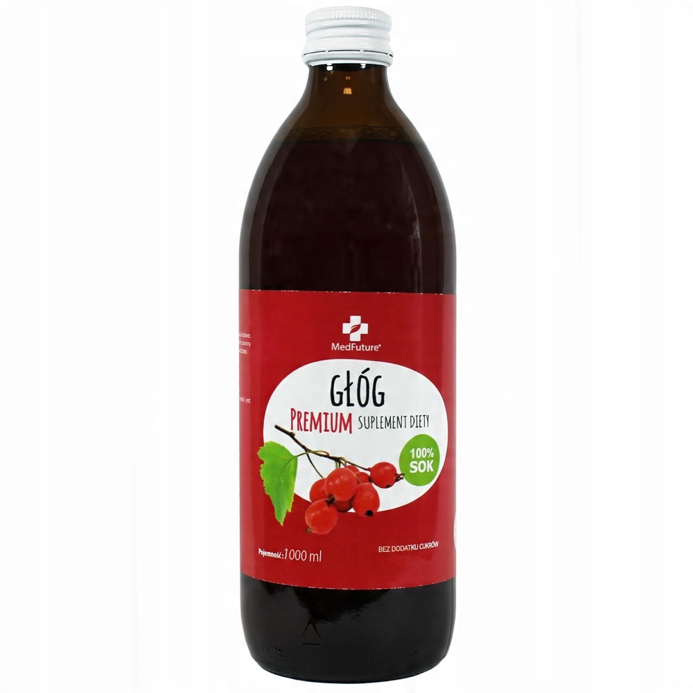 

Sok z owoców głogu 100%naturalny Bez cukrów 1000ml
