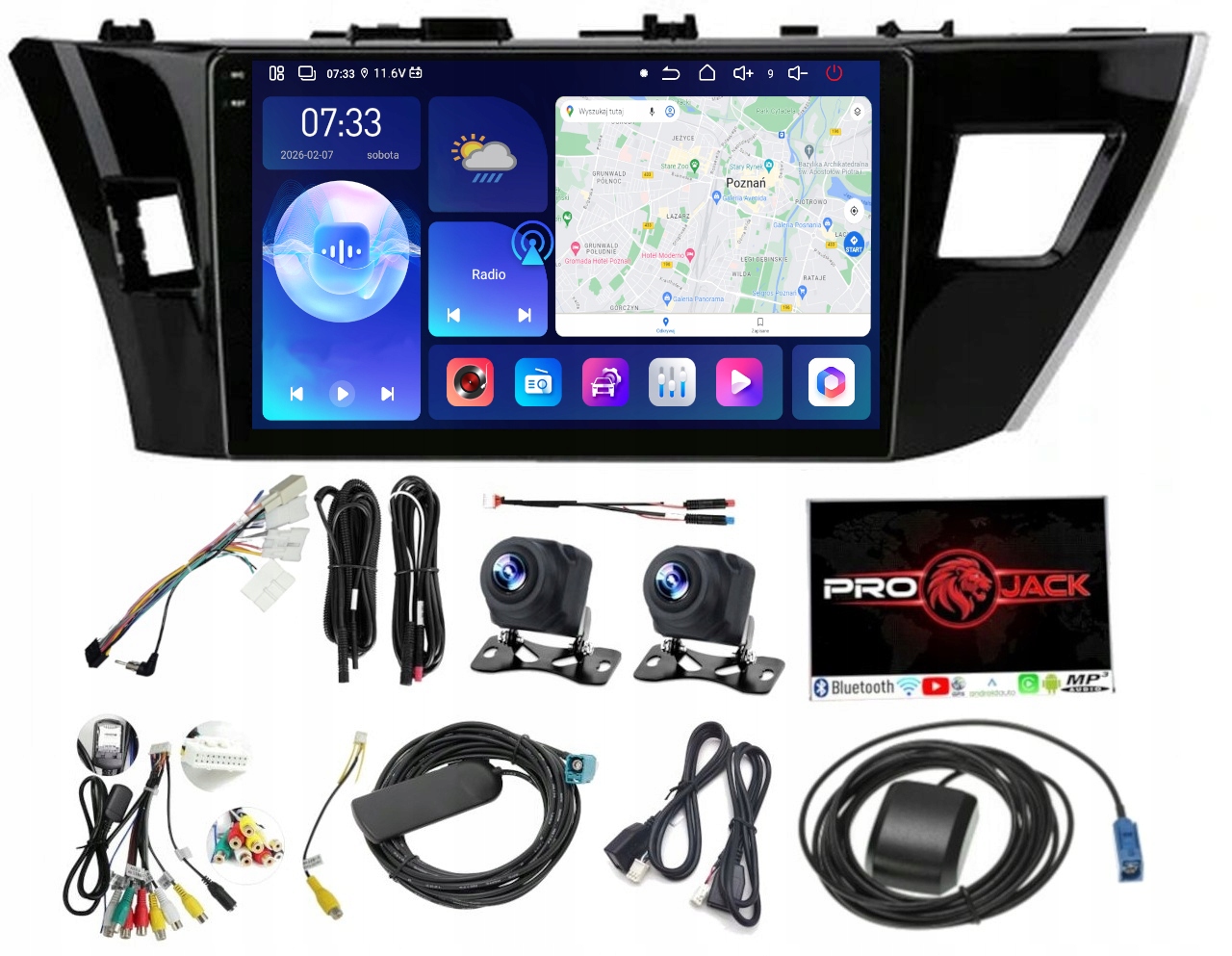 Rádio Navigácia Carplay Android Toyota Auris Corolla 13-18 6GB 128GB Sim