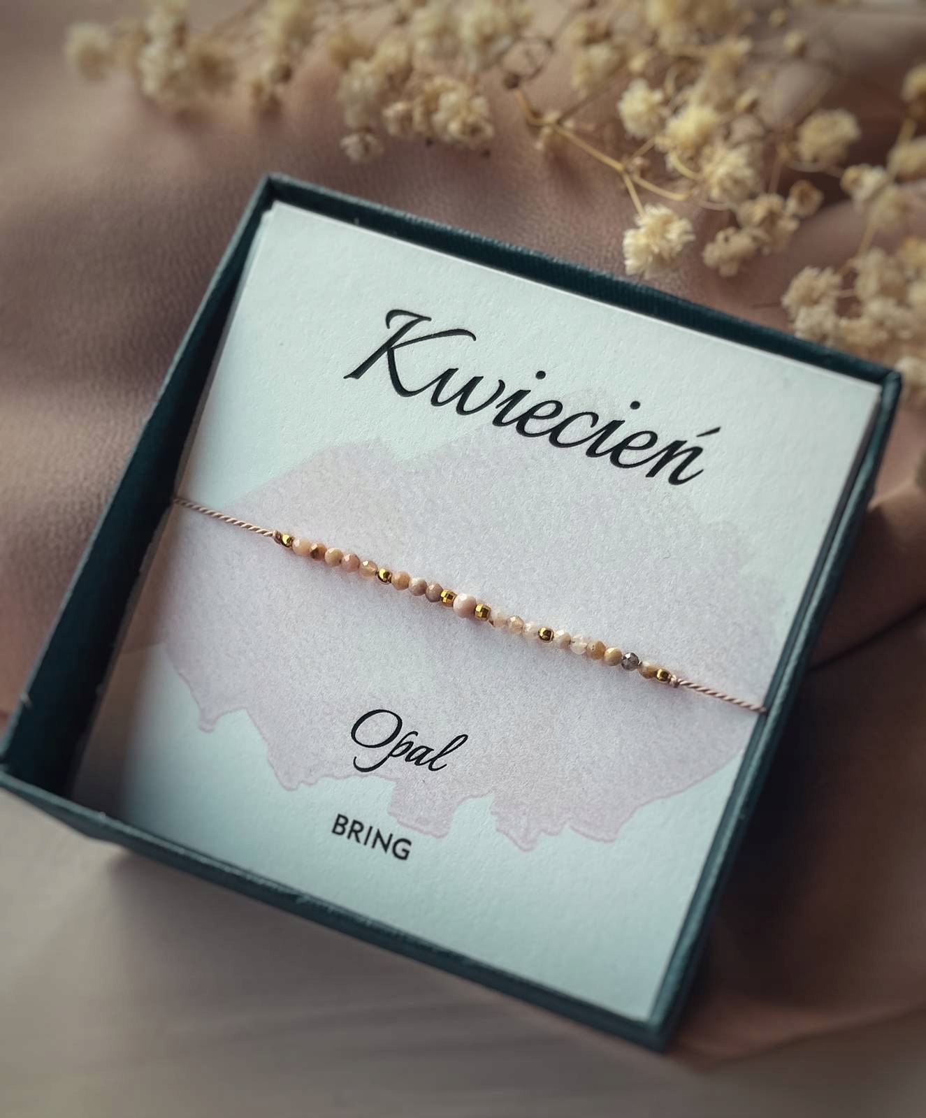 

Bransoletka Kamień Urodzeniowy Kwiecień pozłacana