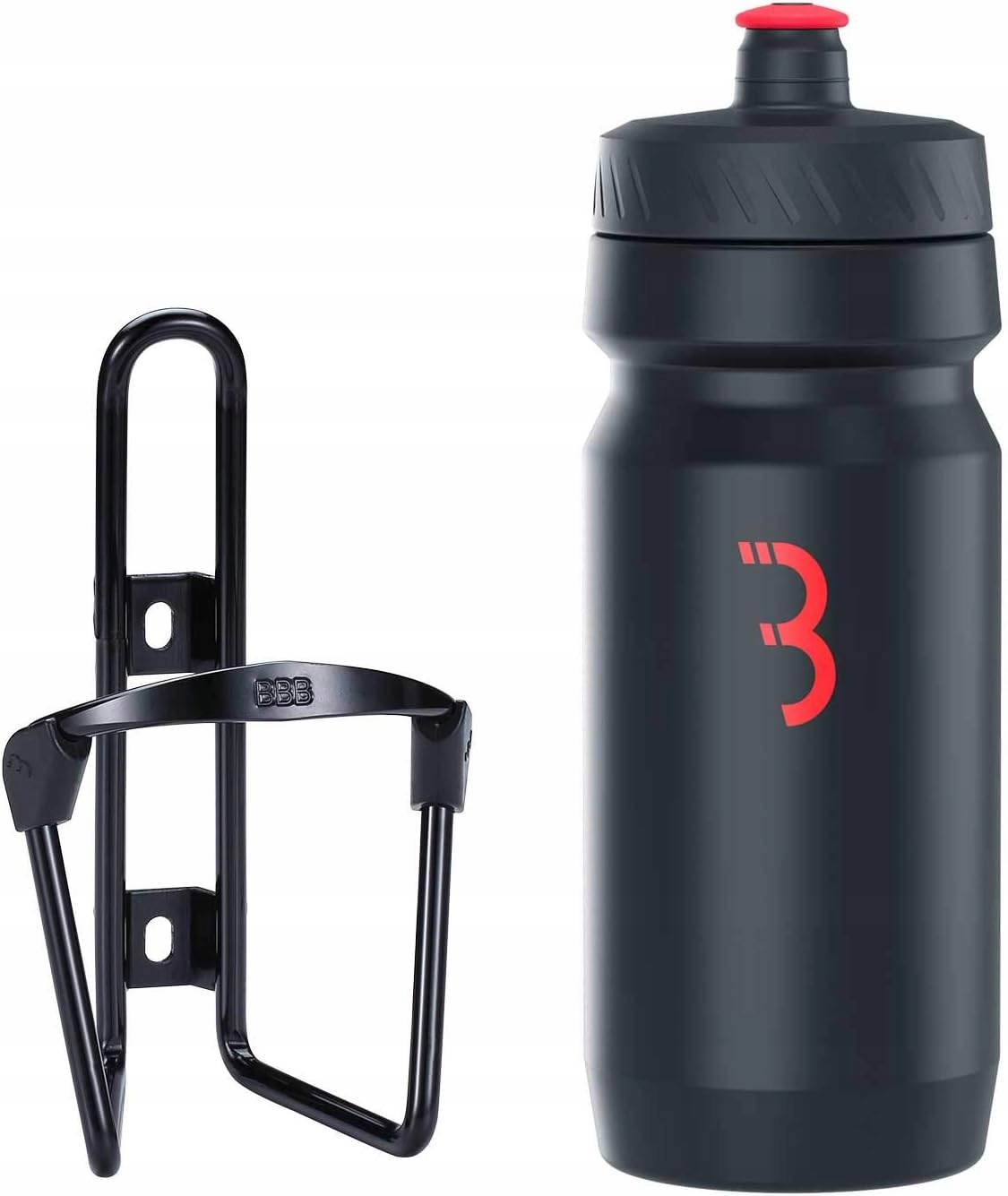 Bbb Bidon Rowerowy 550 ML Aluminiowy Koszyk Uchwyt Na Bidon Czarny