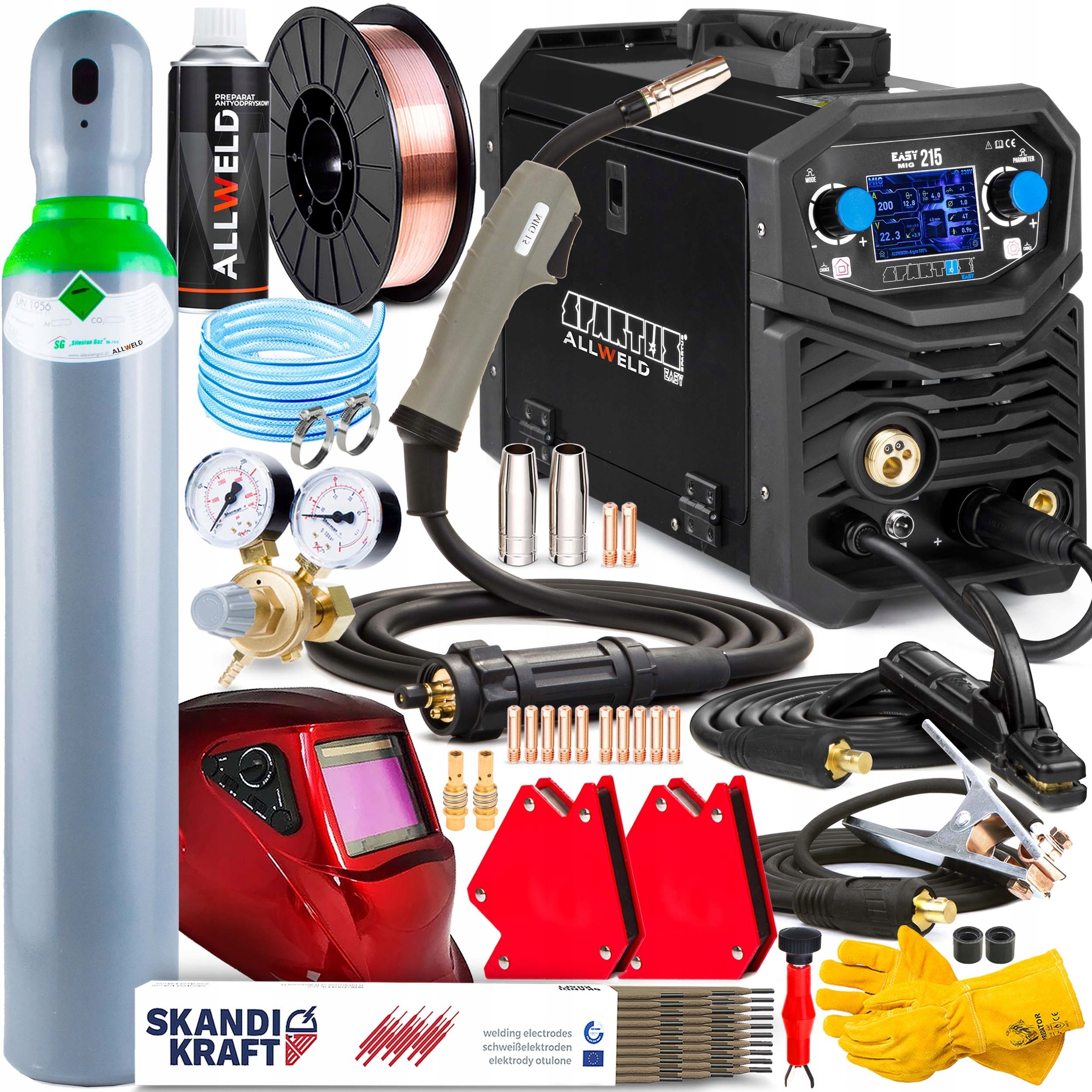 Invertorová Svářečka Spartus Mig 215 Mma Tig 230V 200A Hliník Synergie