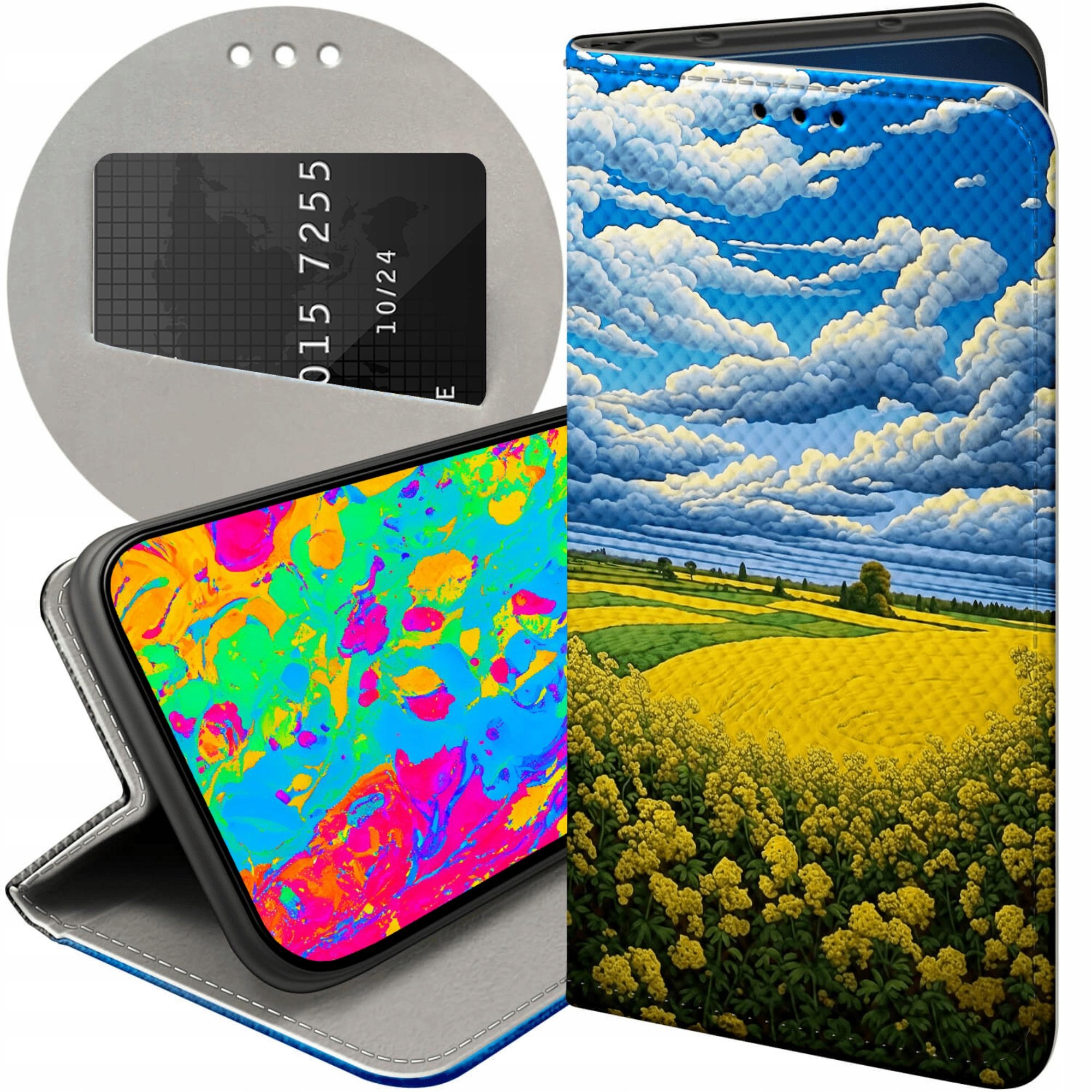 Etui Z Klapką Do Oppo RENO12 5G Chmury Niebo Błękit Futerał Pokrowiec