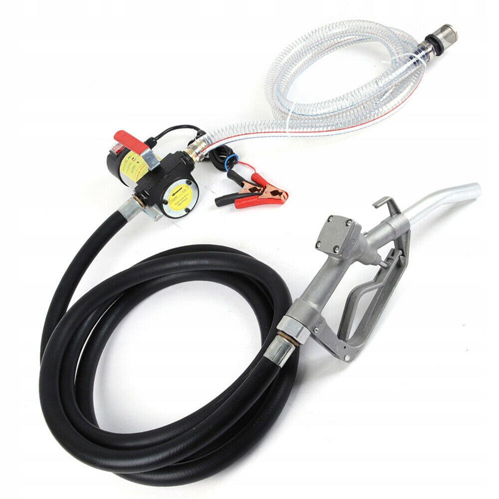 Pompa oleju napedowego z wezem Gumowy 50l min 175W