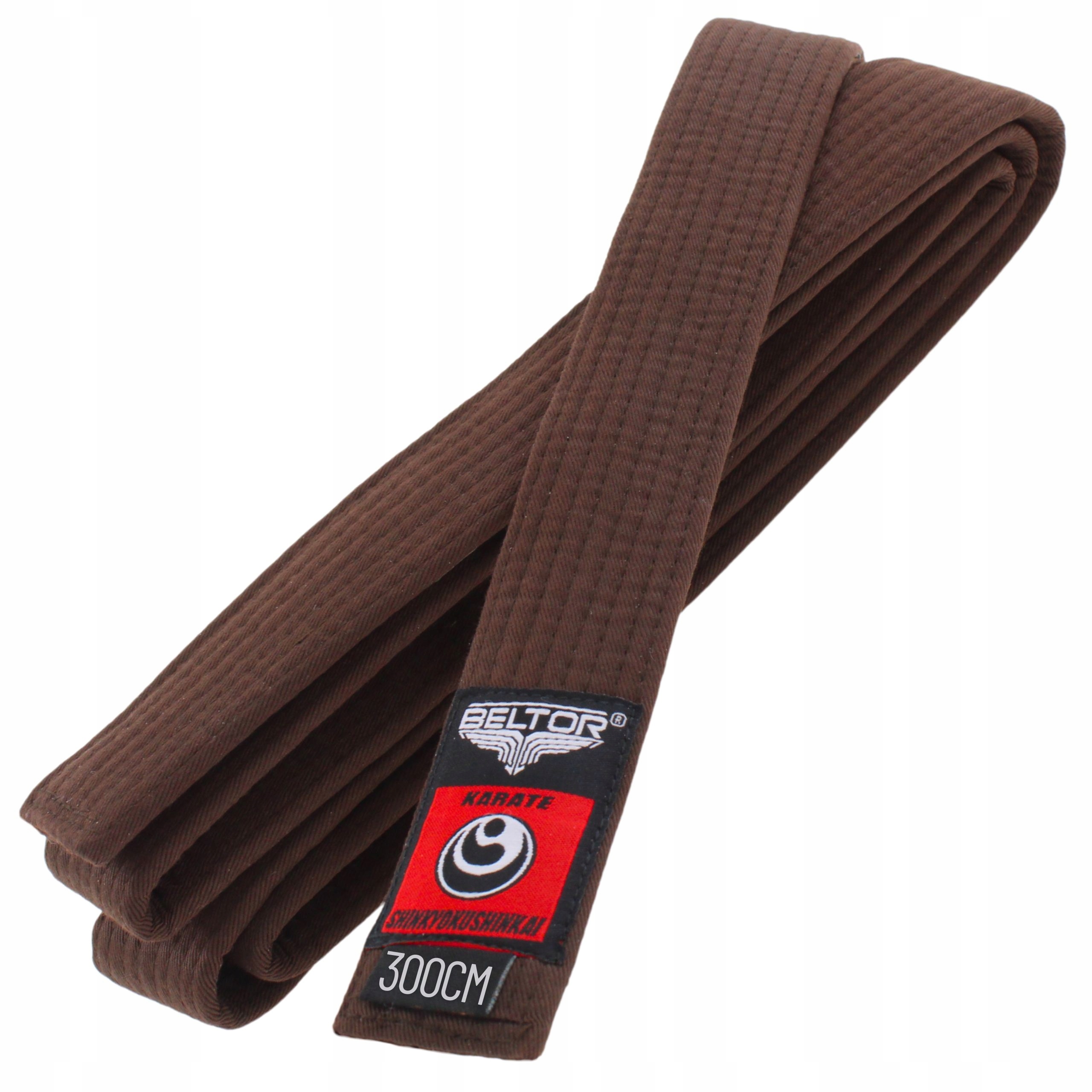 Beltor Brązowy Pas Karate Shinkyokushinkai Premium Do Kimona Karategi 300cm